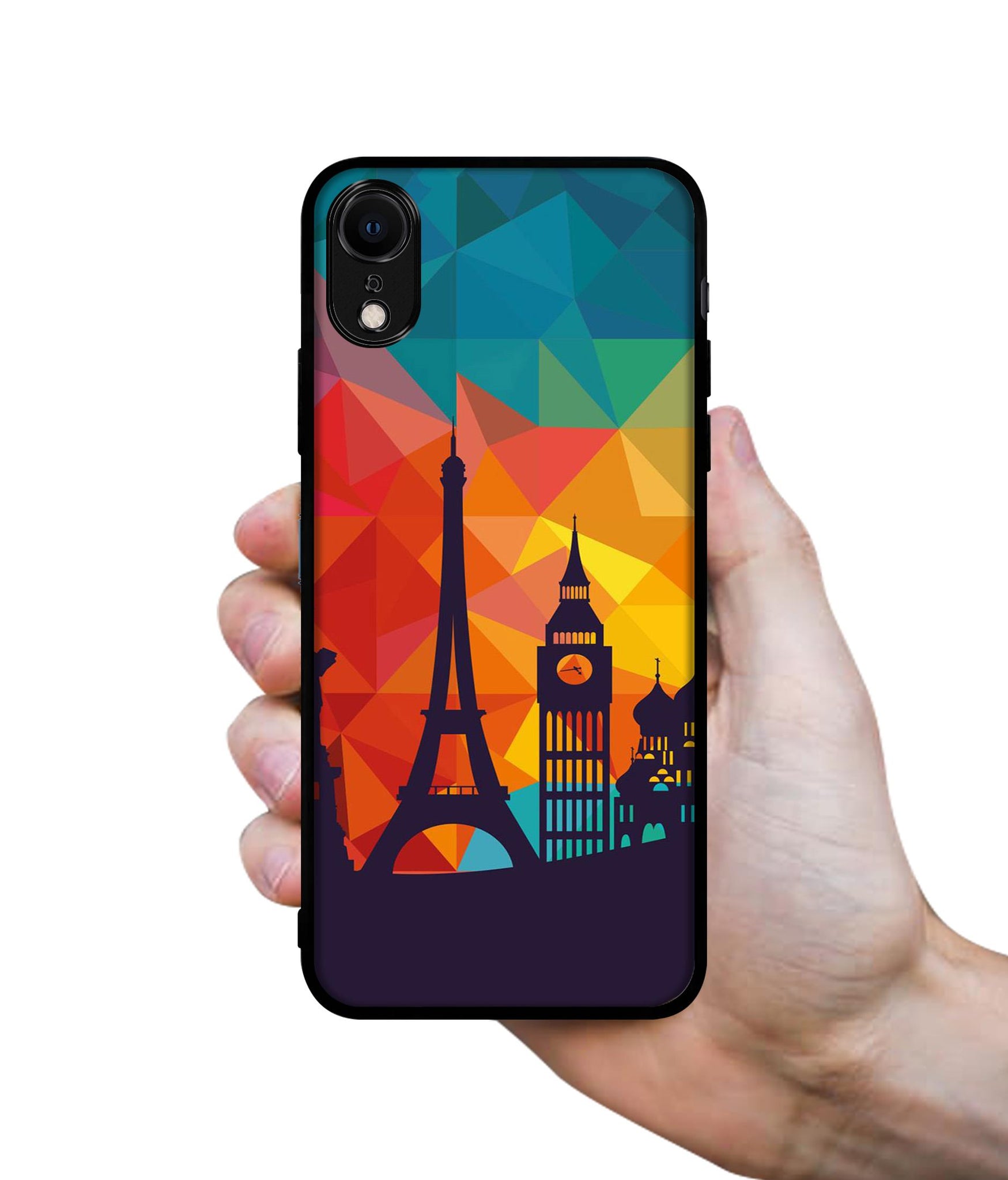 Colored Paris Designer 2D Printed Back Case Cover for Apple iPhone XR
