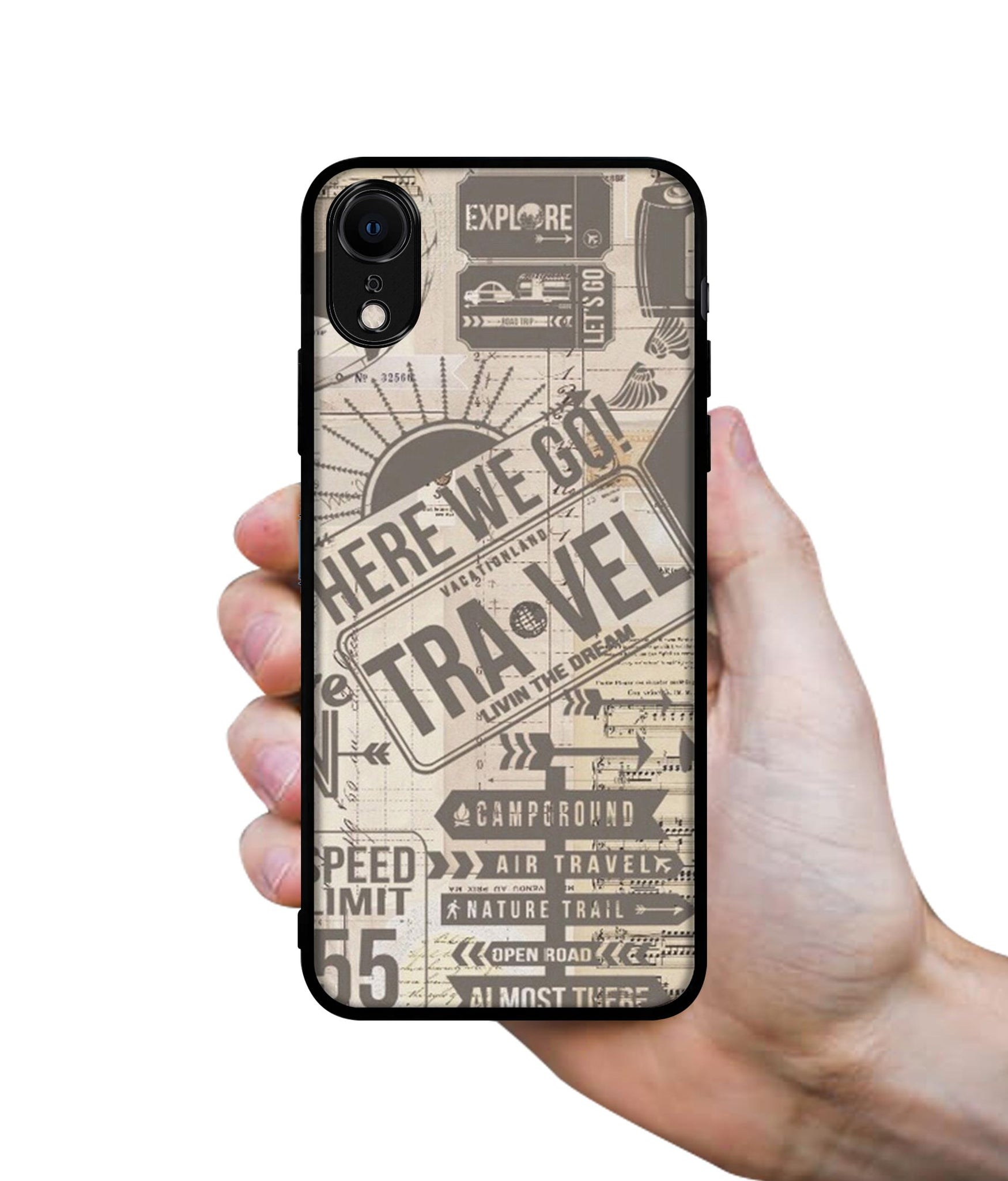 Travel Designer 2D Printed Back Case Cover for Apple iPhone XR