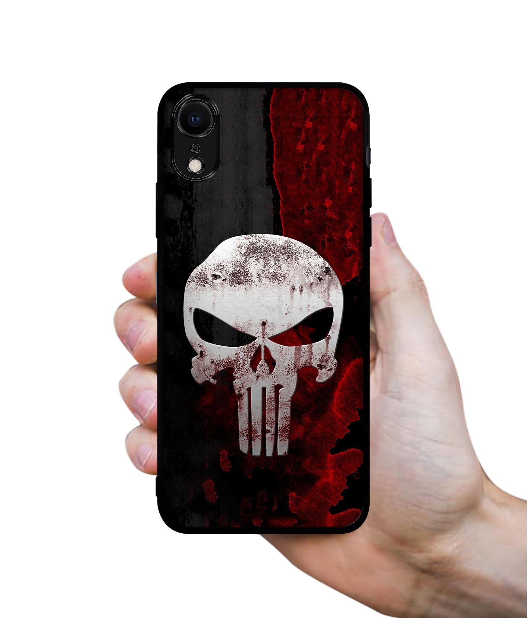 Punisher Skull Designer 2D Printed Back Case Cover for Apple iPhone XR