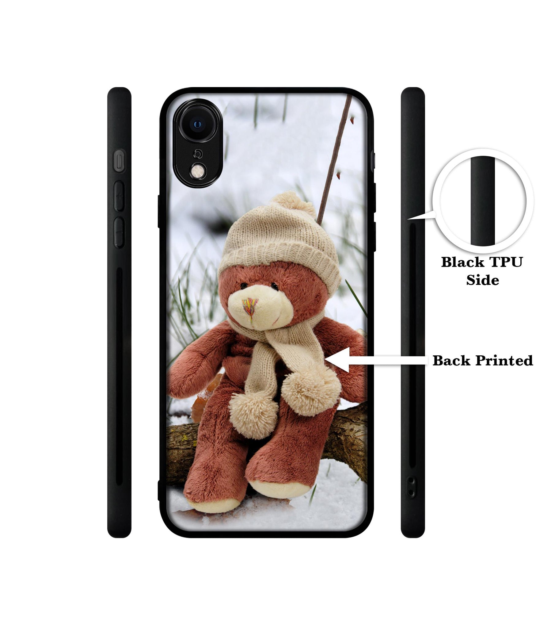 Woolen Bear Designer 2D Printed Back Case Cover for Apple iPhone XR