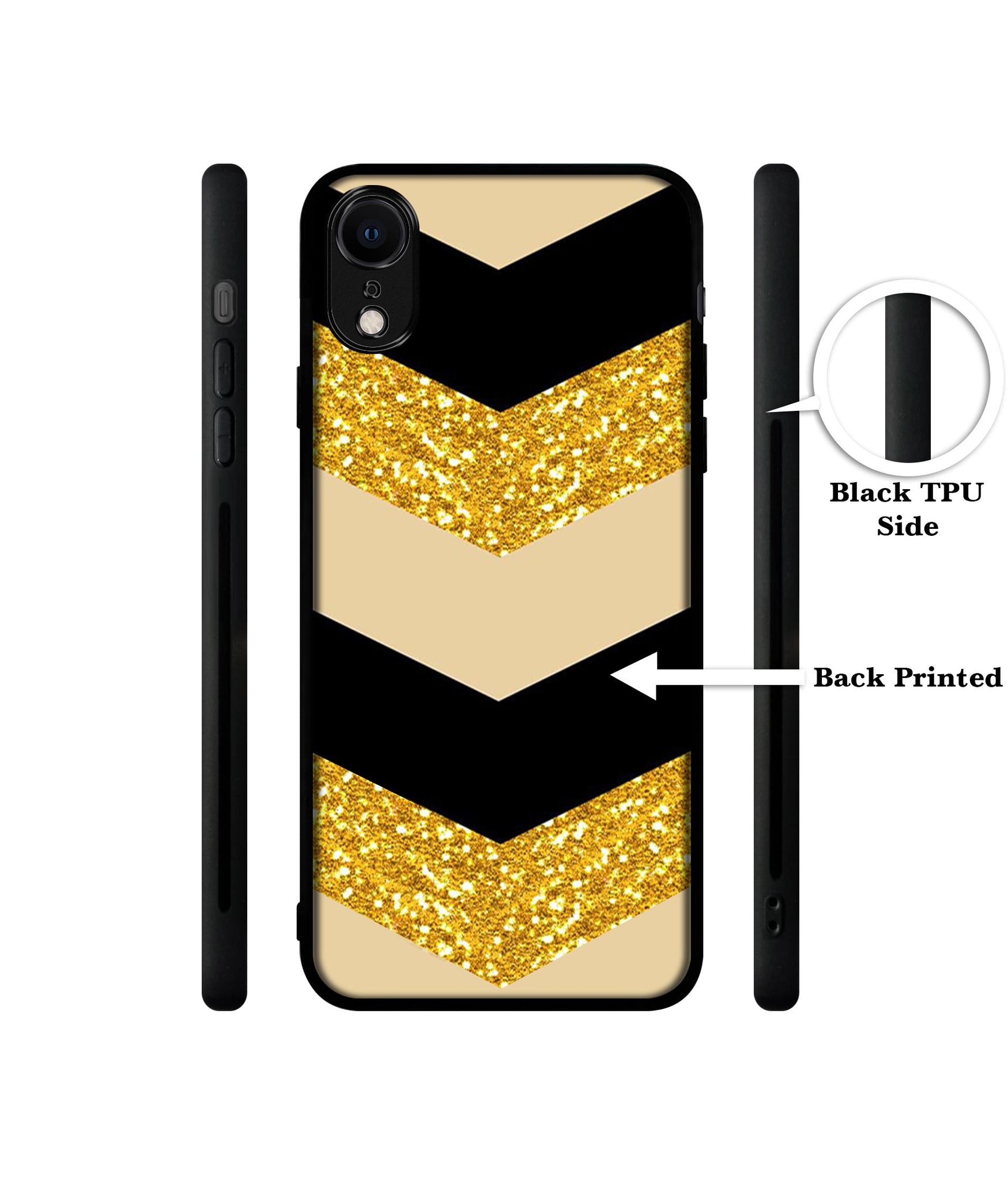 Black & Gold Designer 2D Printed Back Case Cover for Apple iPhone XR