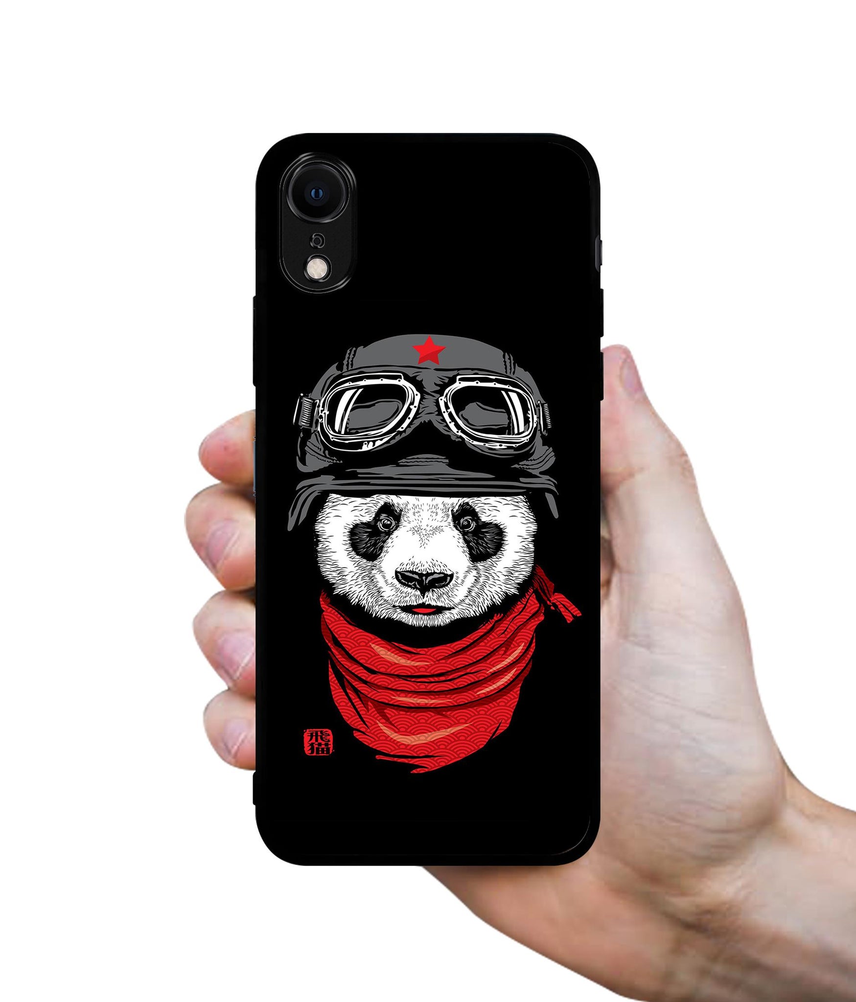 Biker Panda Designer 2D Printed Back Case Cover for Apple iPhone XR