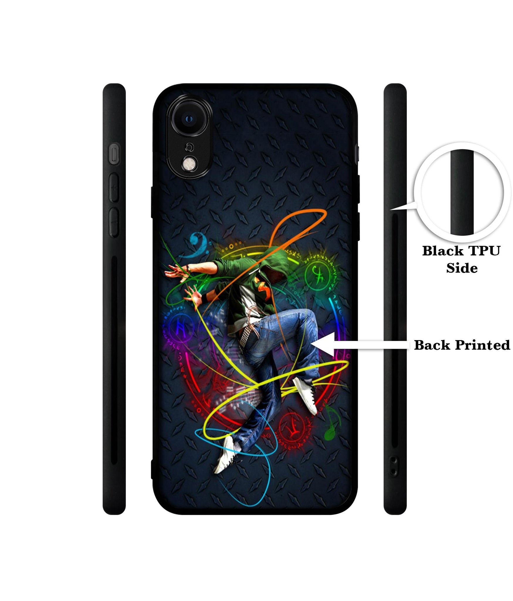 Boy With Music Designer 2D Printed Back Case Cover for Apple iPhone XR