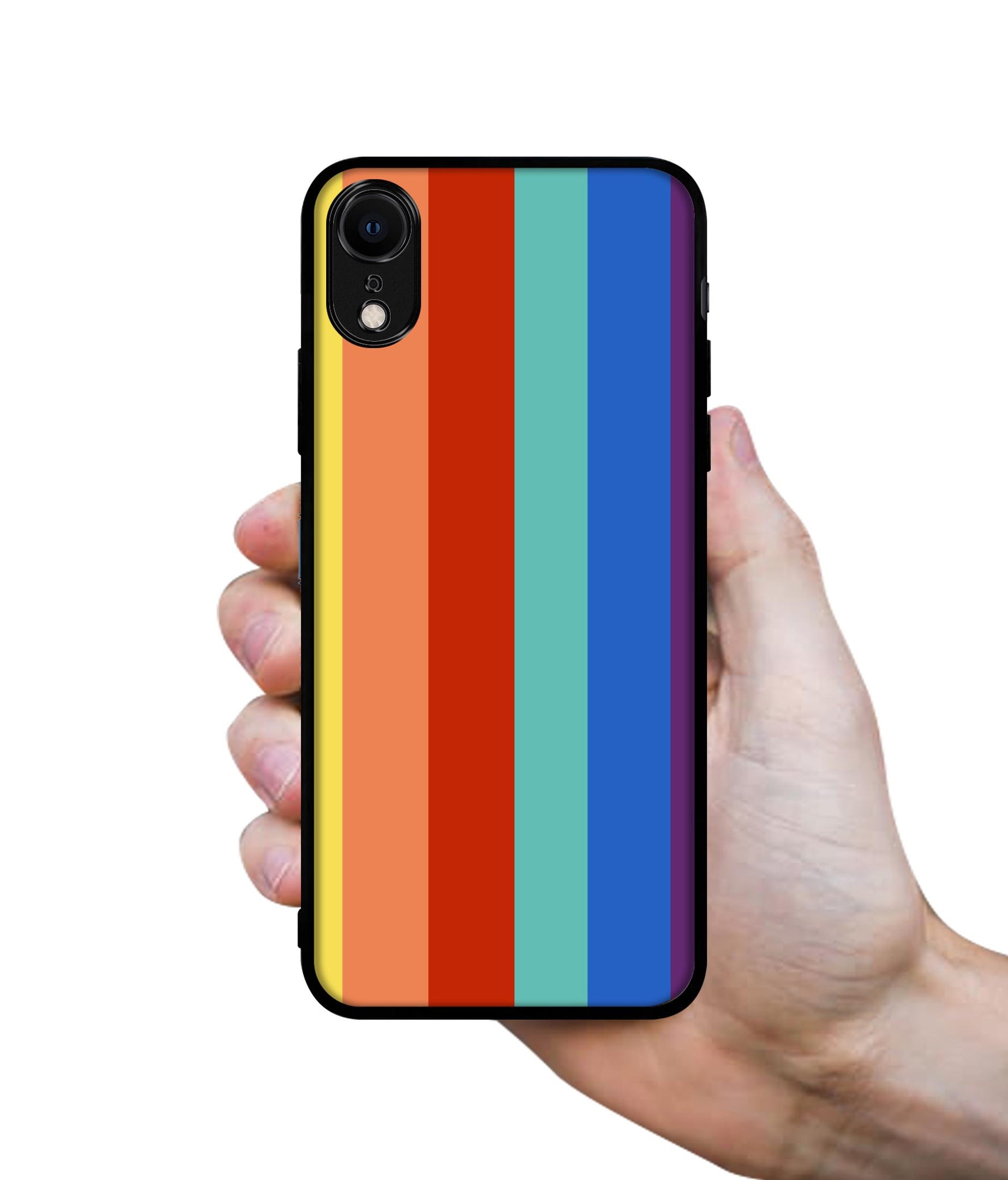 Rainbow Colors Designer 2D Printed Back Case Cover for Apple iPhone XR