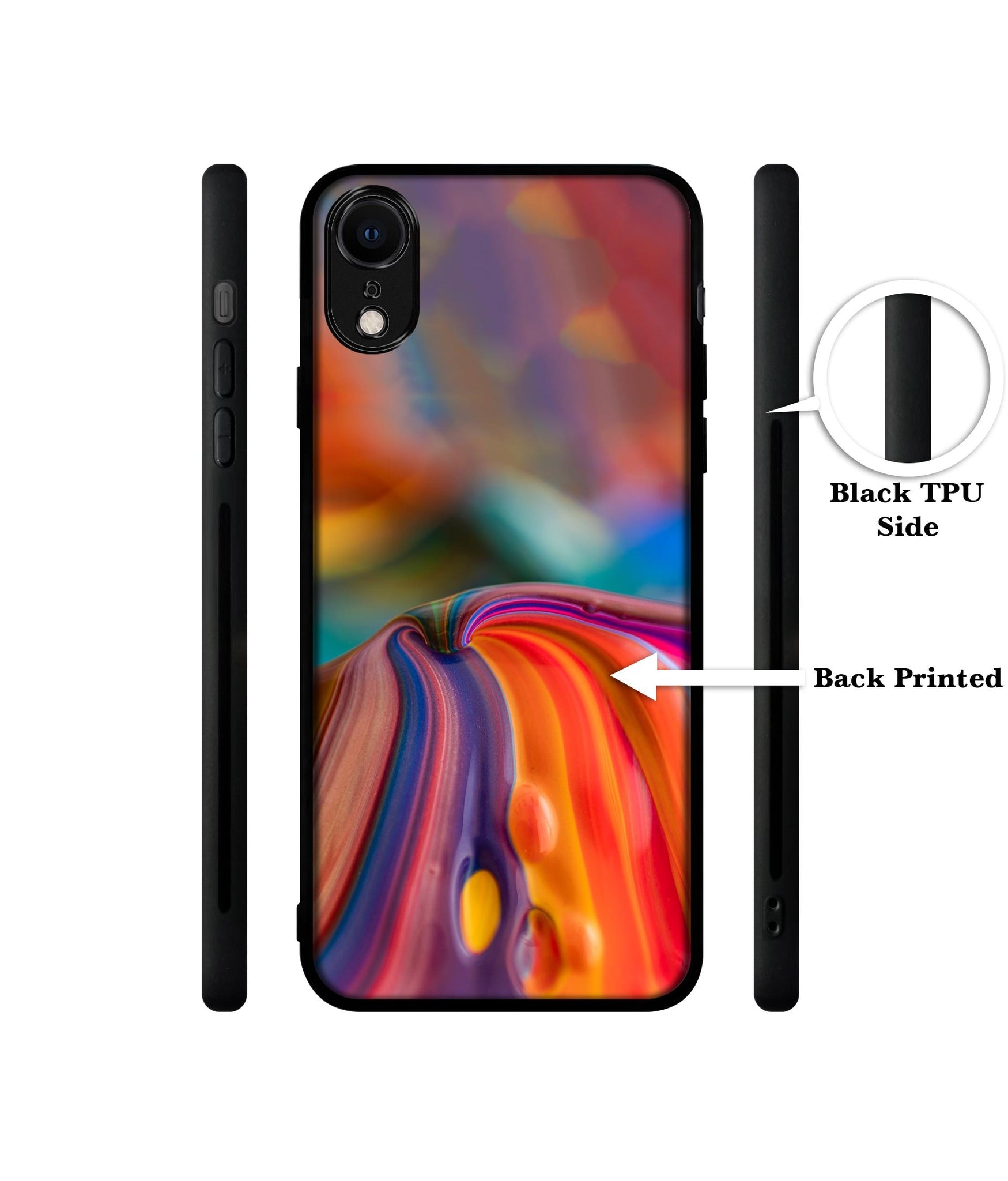Rainbow Colors Designer 2D Printed Back Case Cover for Apple iPhone XR