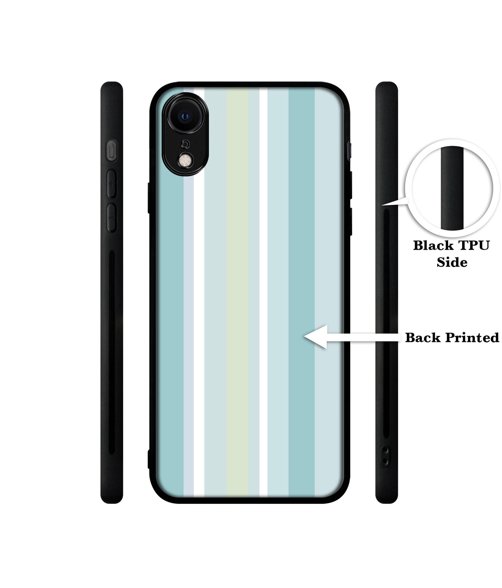 Light Green Stripes Designer 2D Printed Back Case Cover for Apple iPhone XR