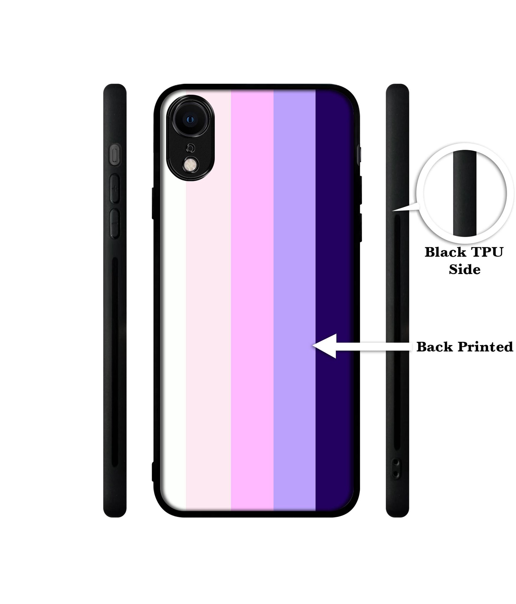 Pink and Purple Lines Designer 2D Printed Back Case Cover for Apple iPhone XR