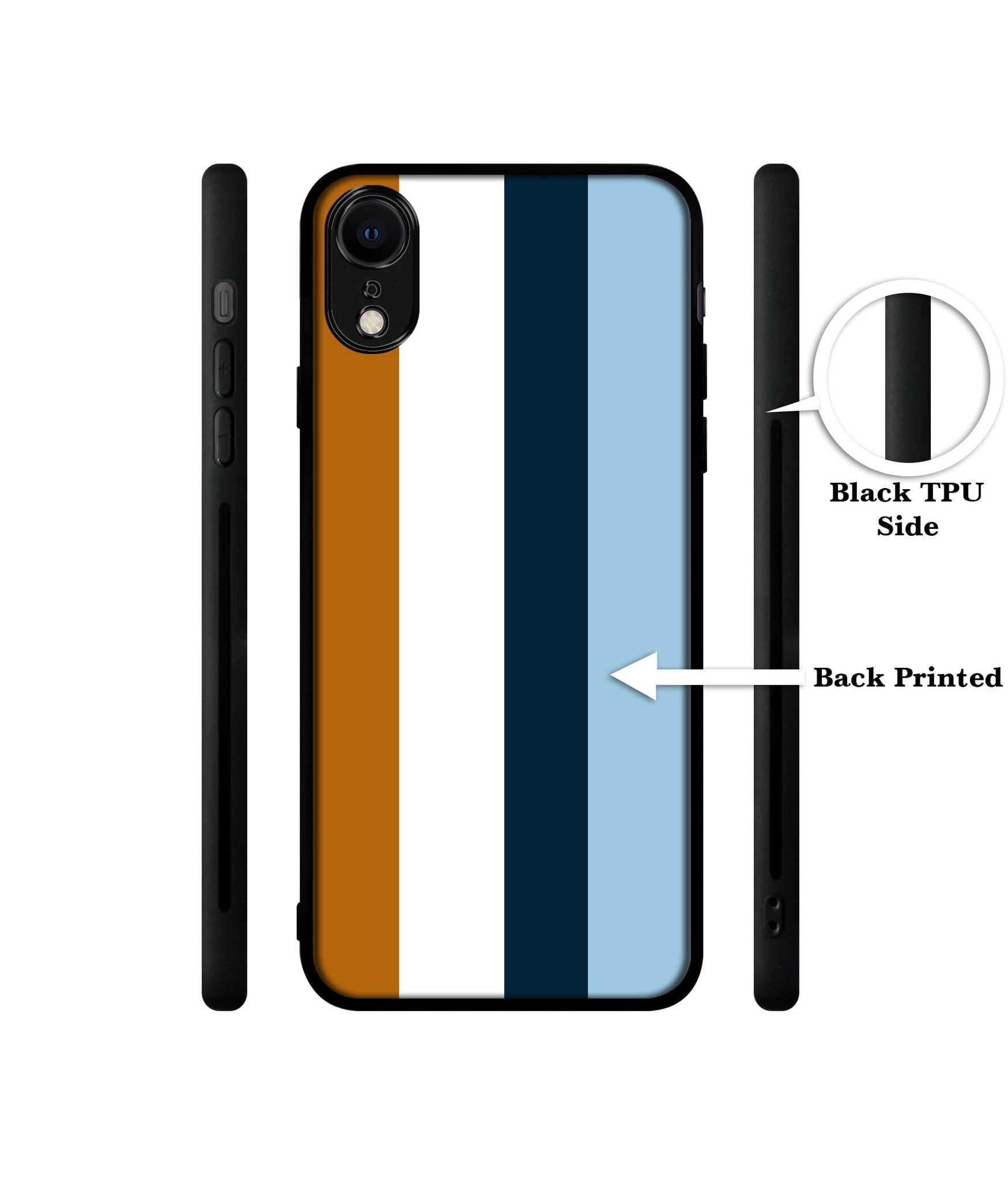 Color Stripes Designer 2D Printed Back Case Cover for Apple iPhone XR