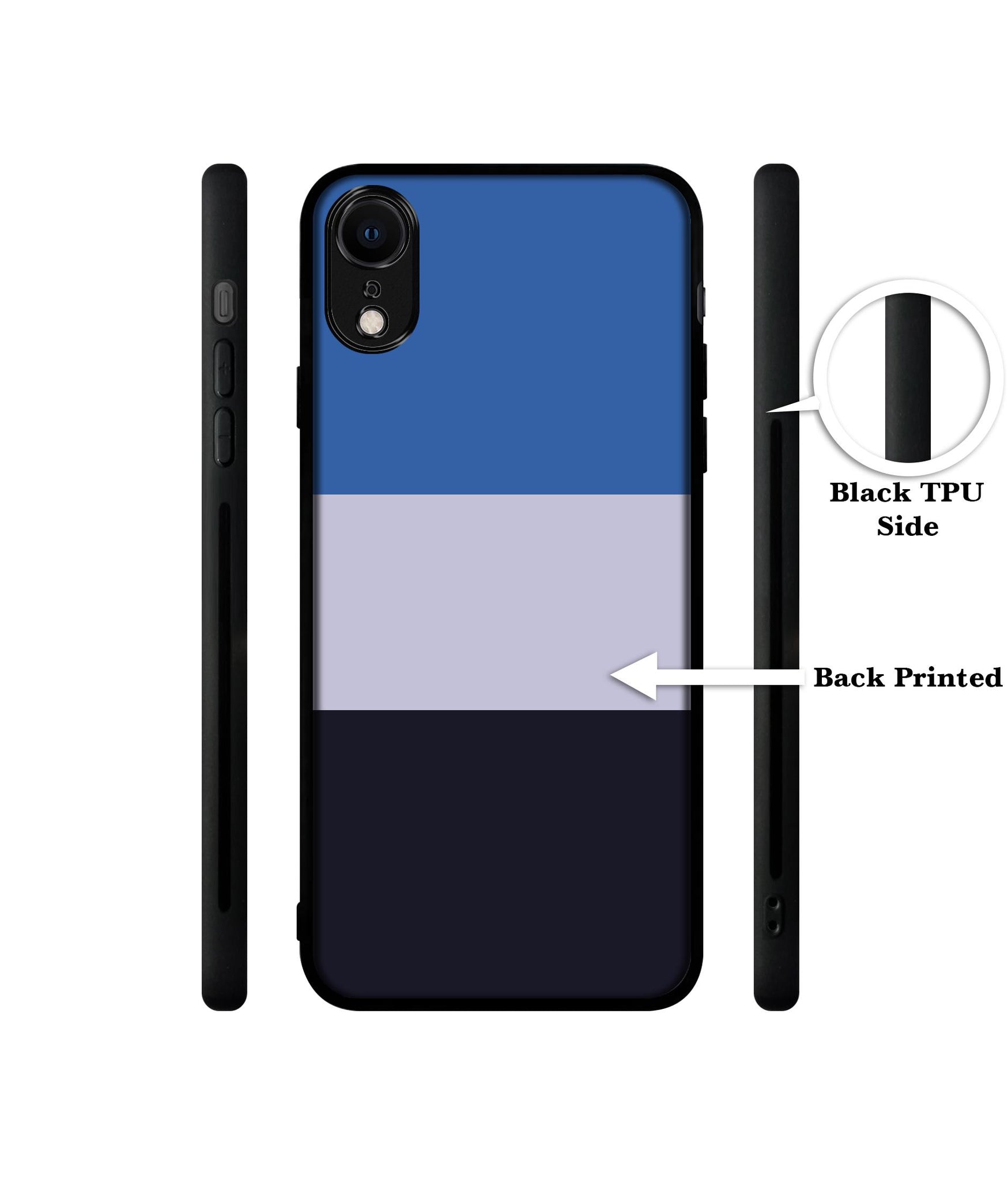 Three Color Stripes Designer 2D Printed Back Case Cover for Apple iPhone XR