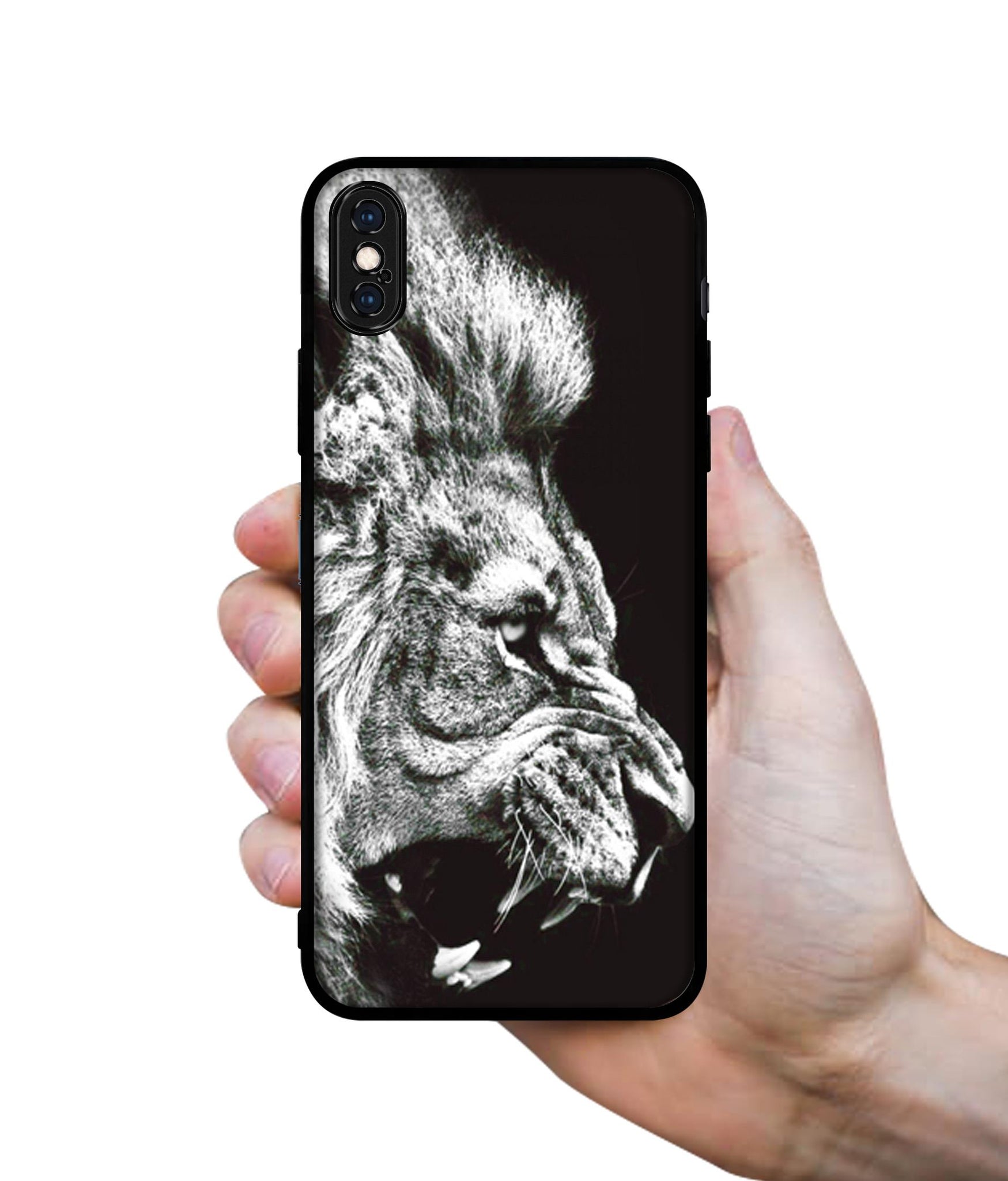 Angry Lion Designer 2D Printed Back Case Cover for Apple iPhone X / XS