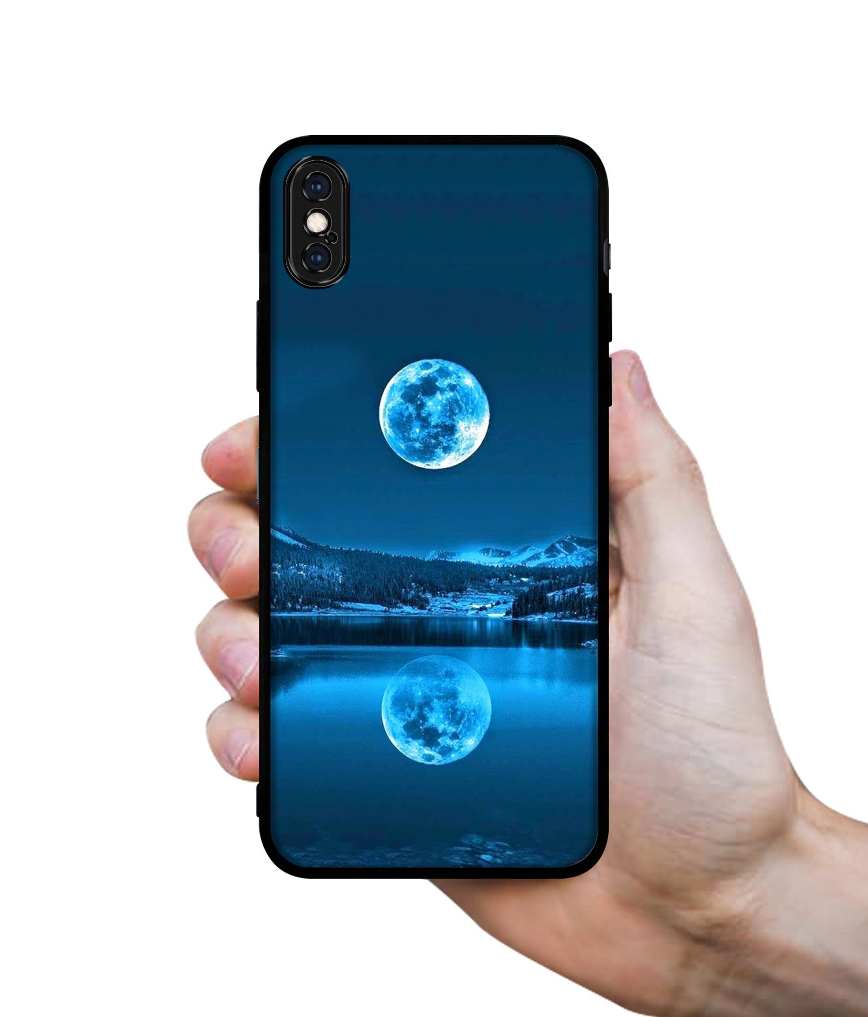 Awesome Moon Designer 2D Printed Back Case Cover for Apple iPhone X / XS