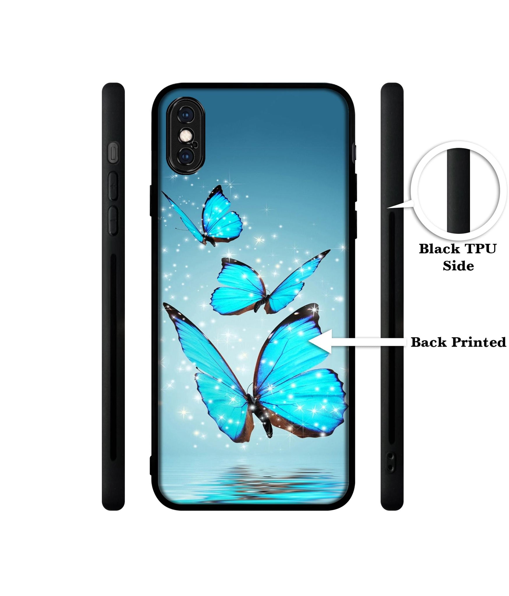 Flying Butterflies Designer 2D Printed Back Case Cover for Apple iPhone X / XS