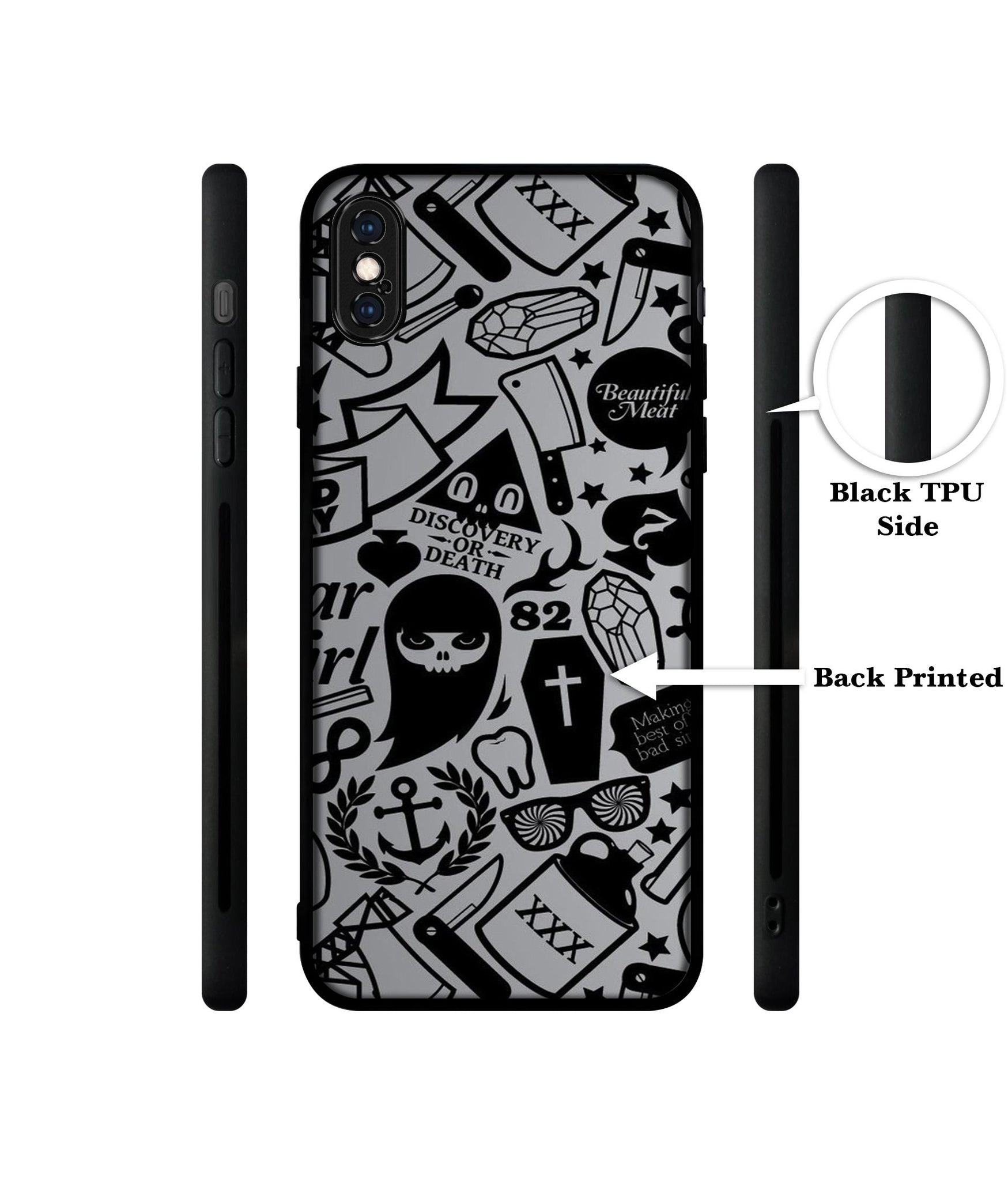 Discover Or Death Designer 2D Printed Back Case Cover for Apple iPhone X / XS