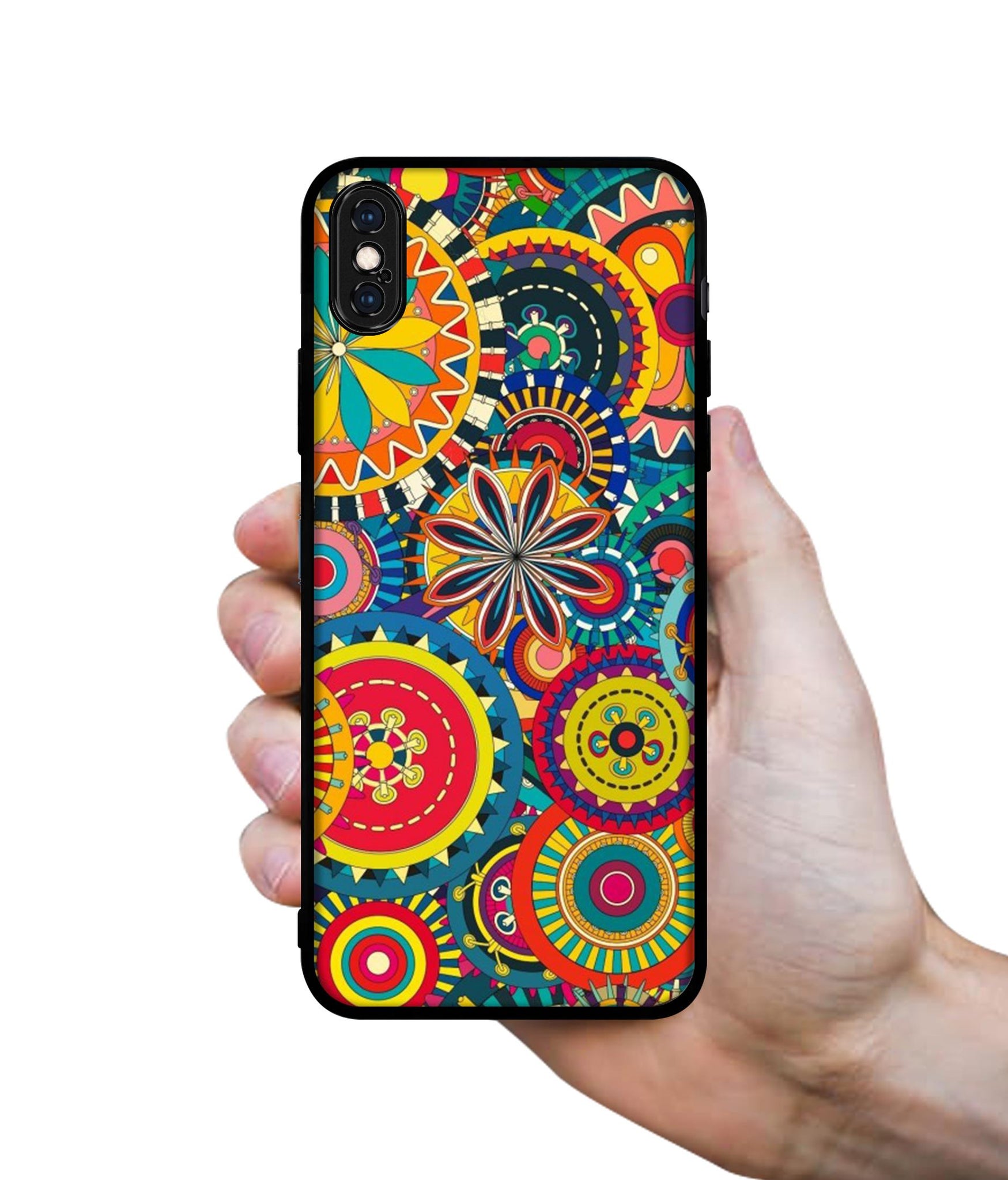 Ring Pattern Print Designer 2D Printed Back Case Cover for Apple iPhone X / XS