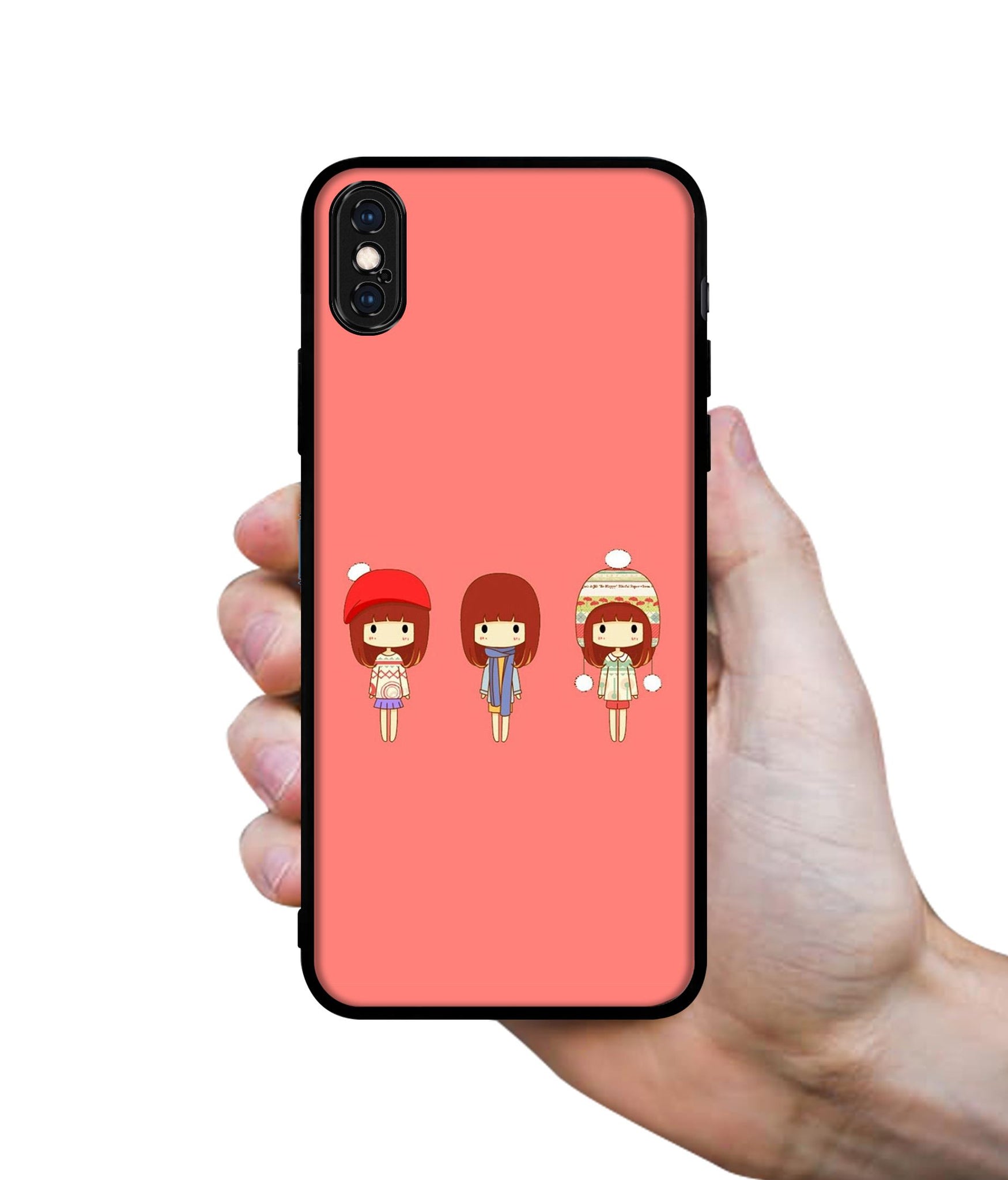 Cute Girls Designer 2D Printed Back Case Cover for Apple iPhone X / XS