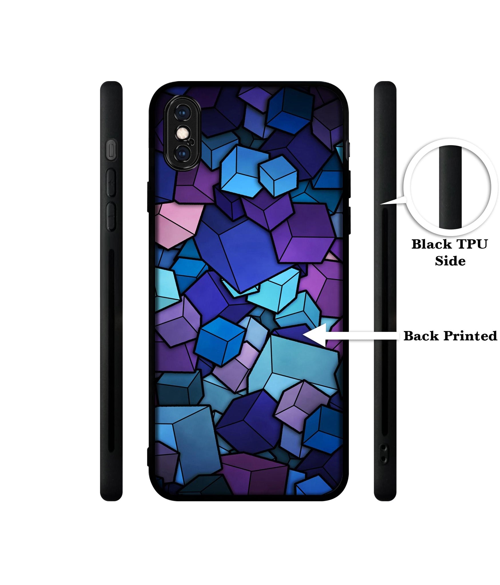 Color Box Designer 2D Printed Back Case Cover for Apple iPhone X / XS