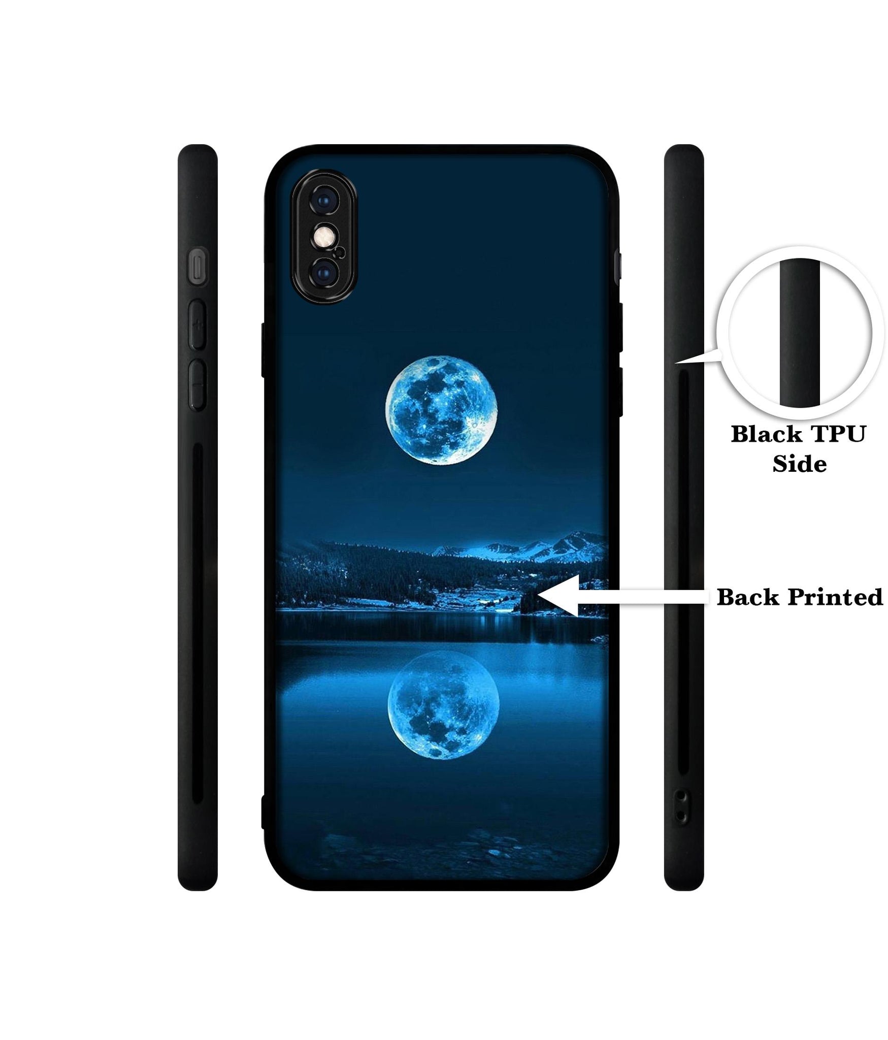 Moon Pattern Print Designer 2D Printed Back Case Cover for Apple iPhone X / XS