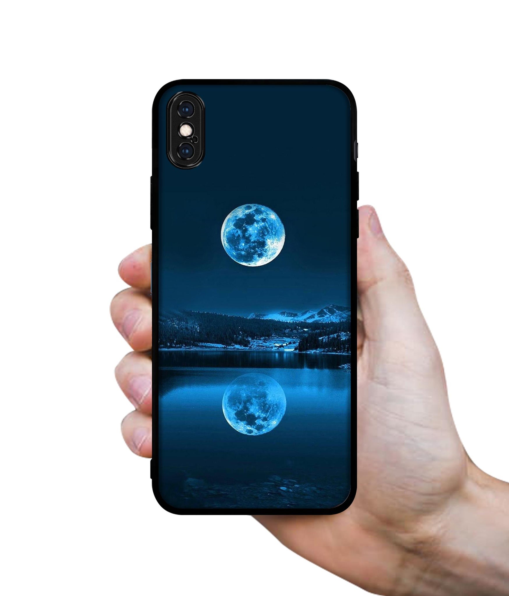 Moon Pattern Print Designer 2D Printed Back Case Cover for Apple iPhone X / XS