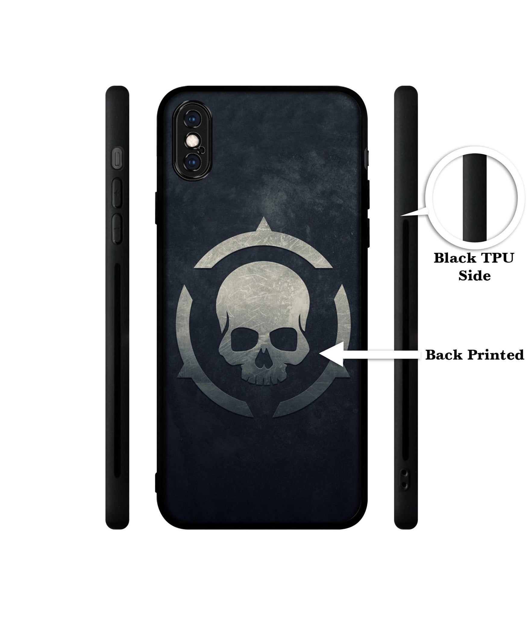 Skull Pattern Print Designer 2D Printed Back Case Cover for Apple iPhone X / XS