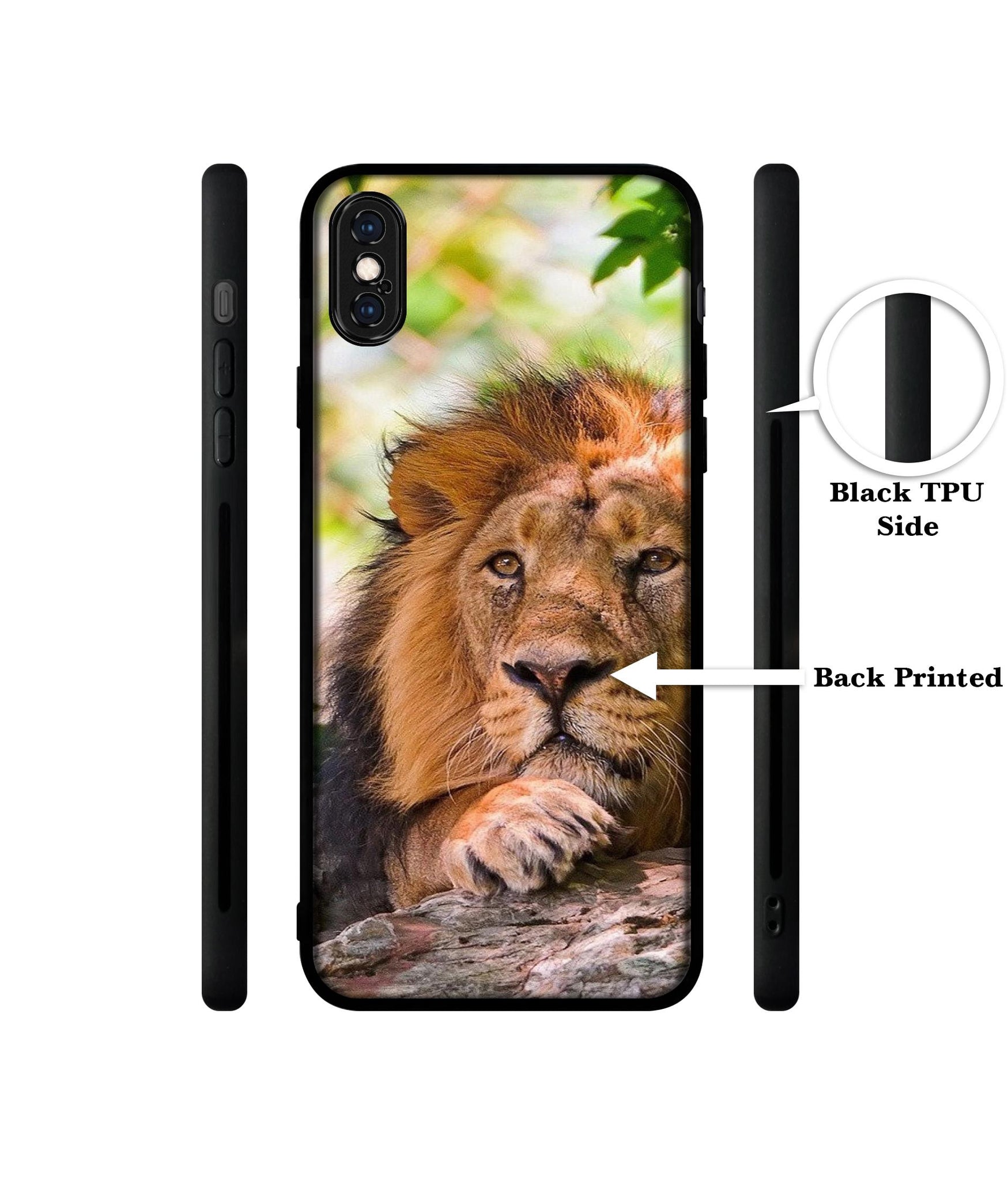 Tiger Pattern Print Designer 2D Printed Back Case Cover for Apple iPhone X / XS