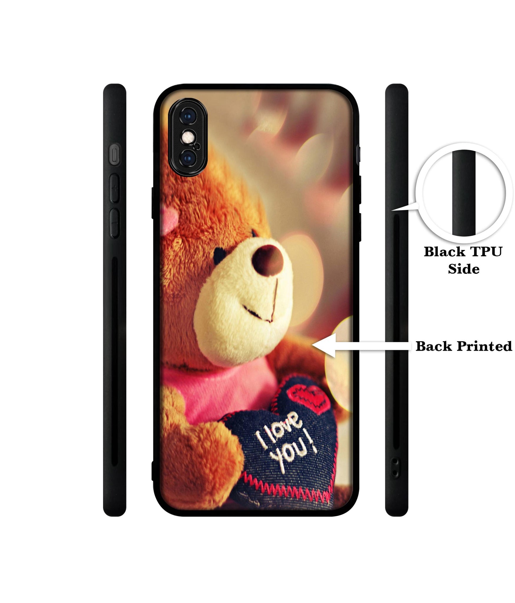 Teddy Bear Designer 2D Printed Back Case Cover for Apple iPhone X / XS