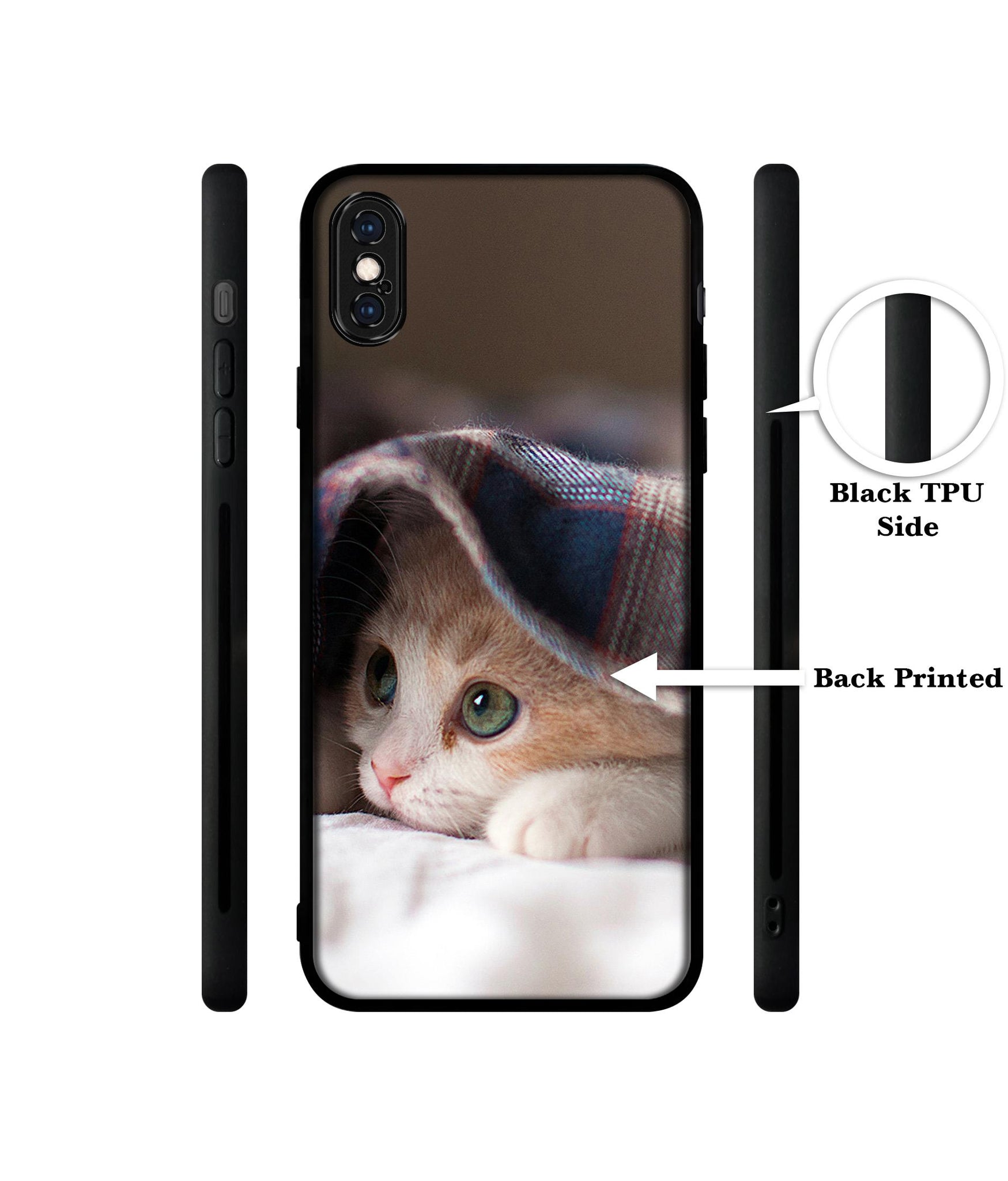 Sleepy Kitten Designer 2D Printed Back Case Cover for Apple iPhone X / XS