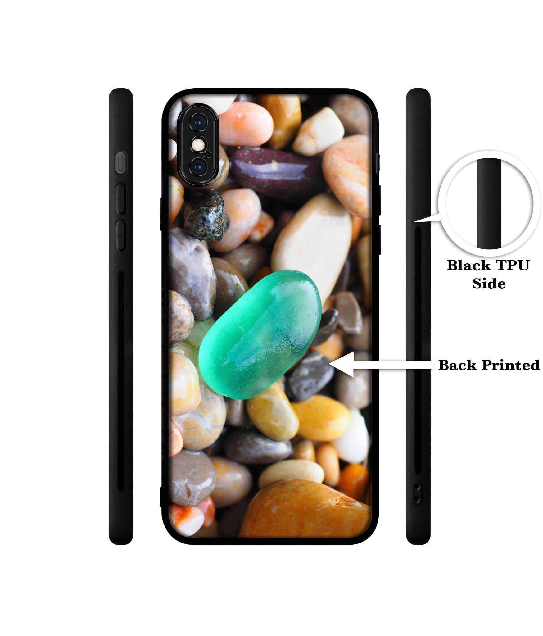 Sea Stones Designer 2D Printed Back Case Cover for Apple iPhone X / XS