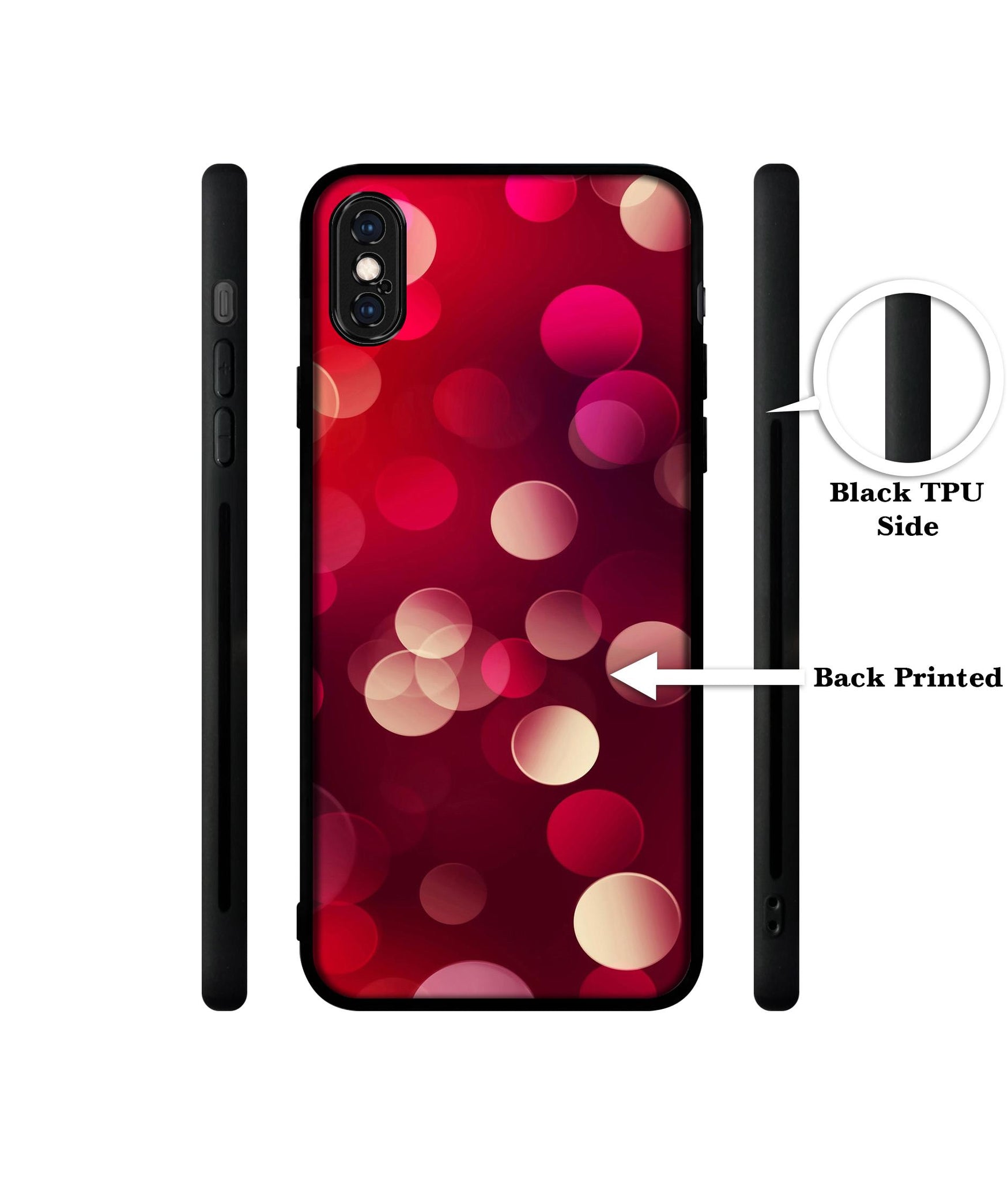 3D Circles Designer 2D Printed Back Case Cover for Apple iPhone X / XS