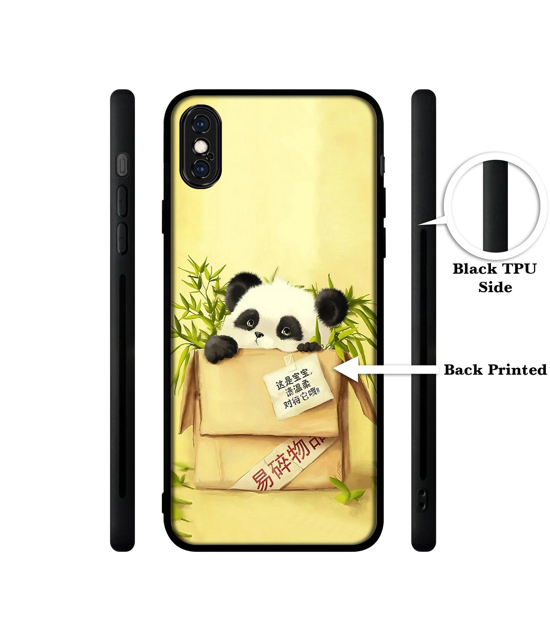 Panda In Box Designer 2D Printed Back Case Cover for Apple iPhone X / XS