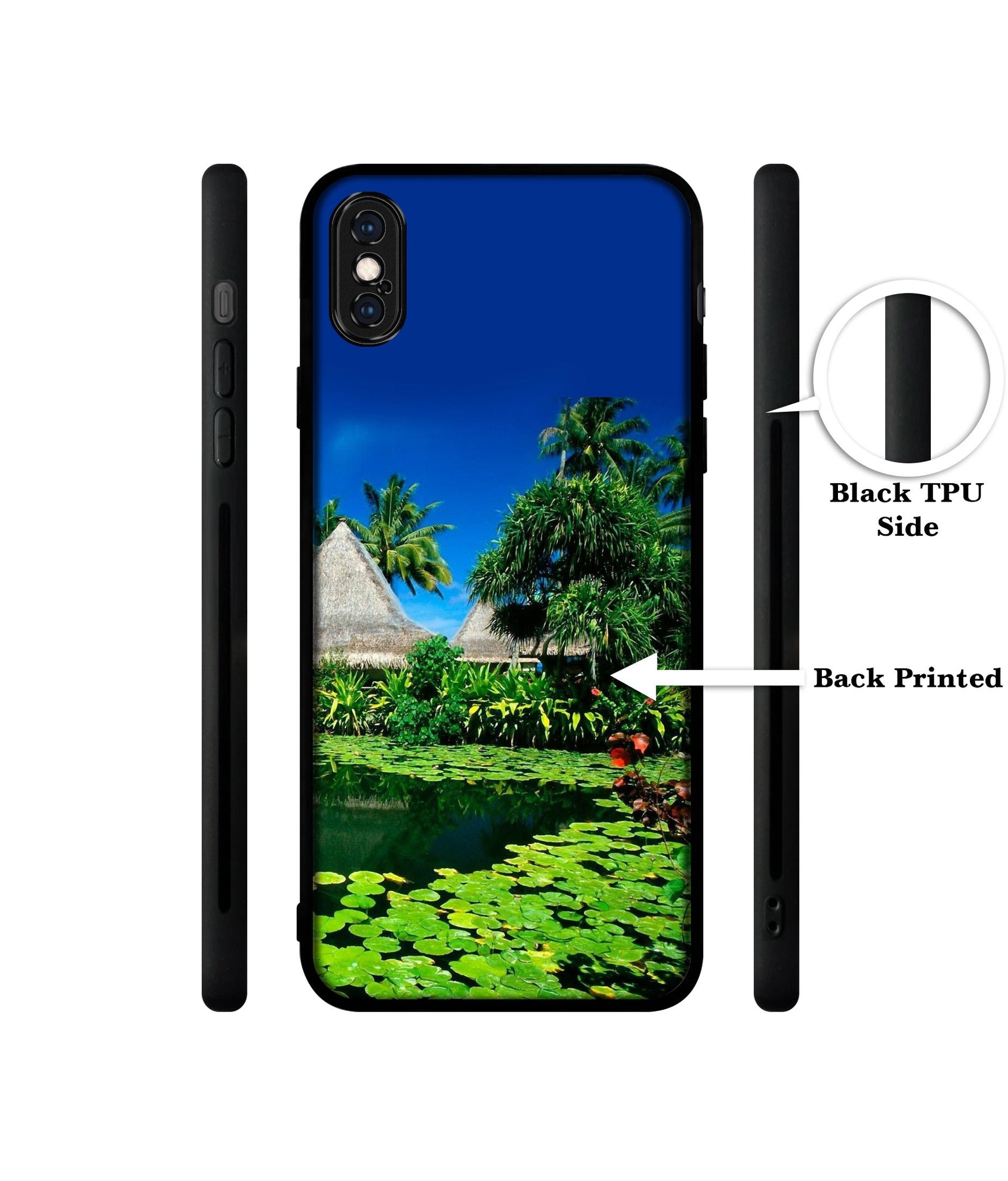 Tropics Water Designer 2D Printed Back Case Cover for Apple iPhone X / XS