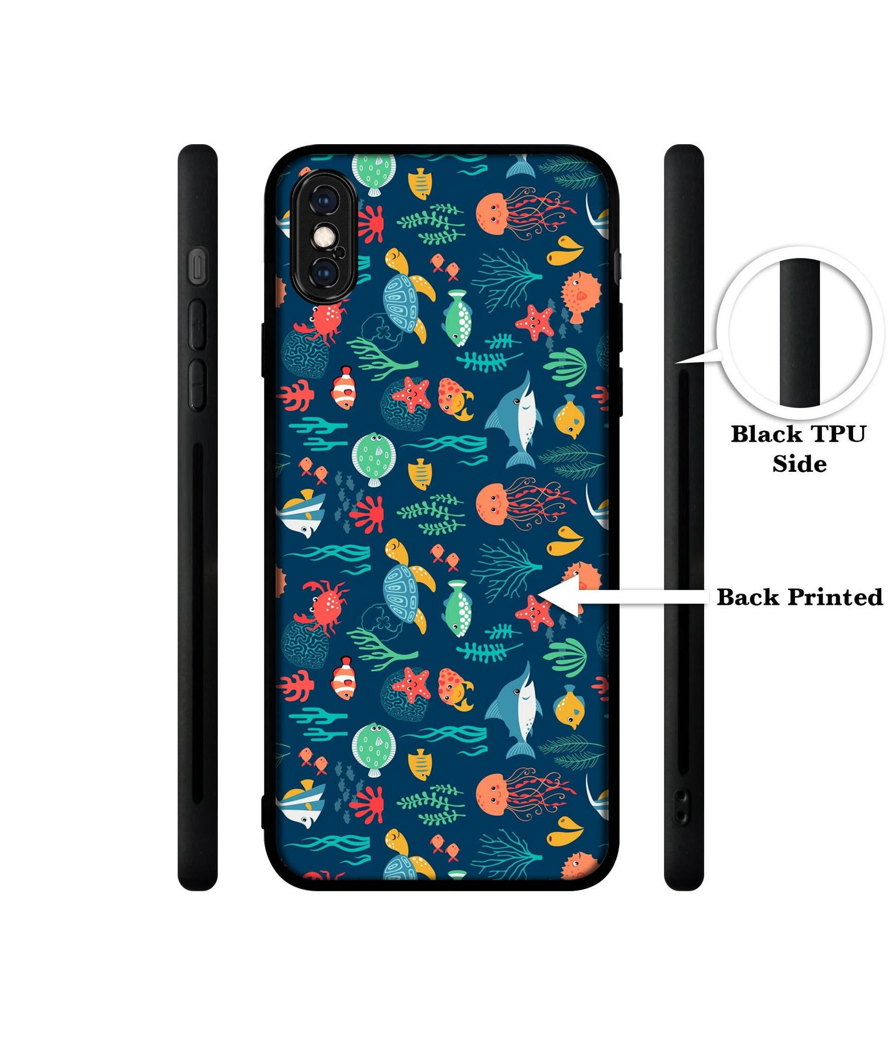 Aquarium Texture Designer 2D Printed Back Case Cover for Apple iPhone X / XS