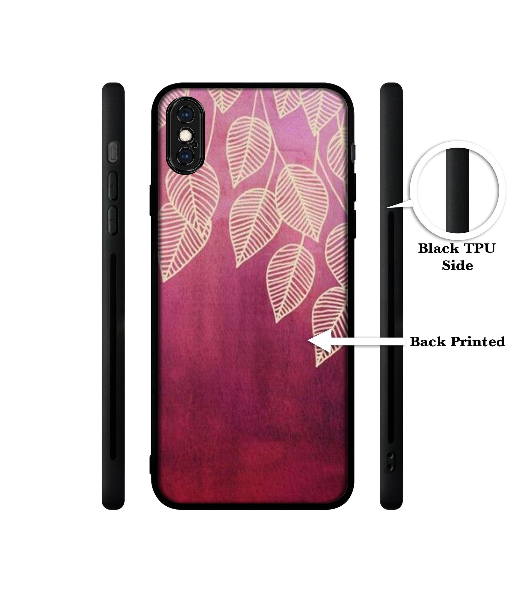 Leaf Pattern Designer 2D Printed Back Case Cover for Apple iPhone X / XS