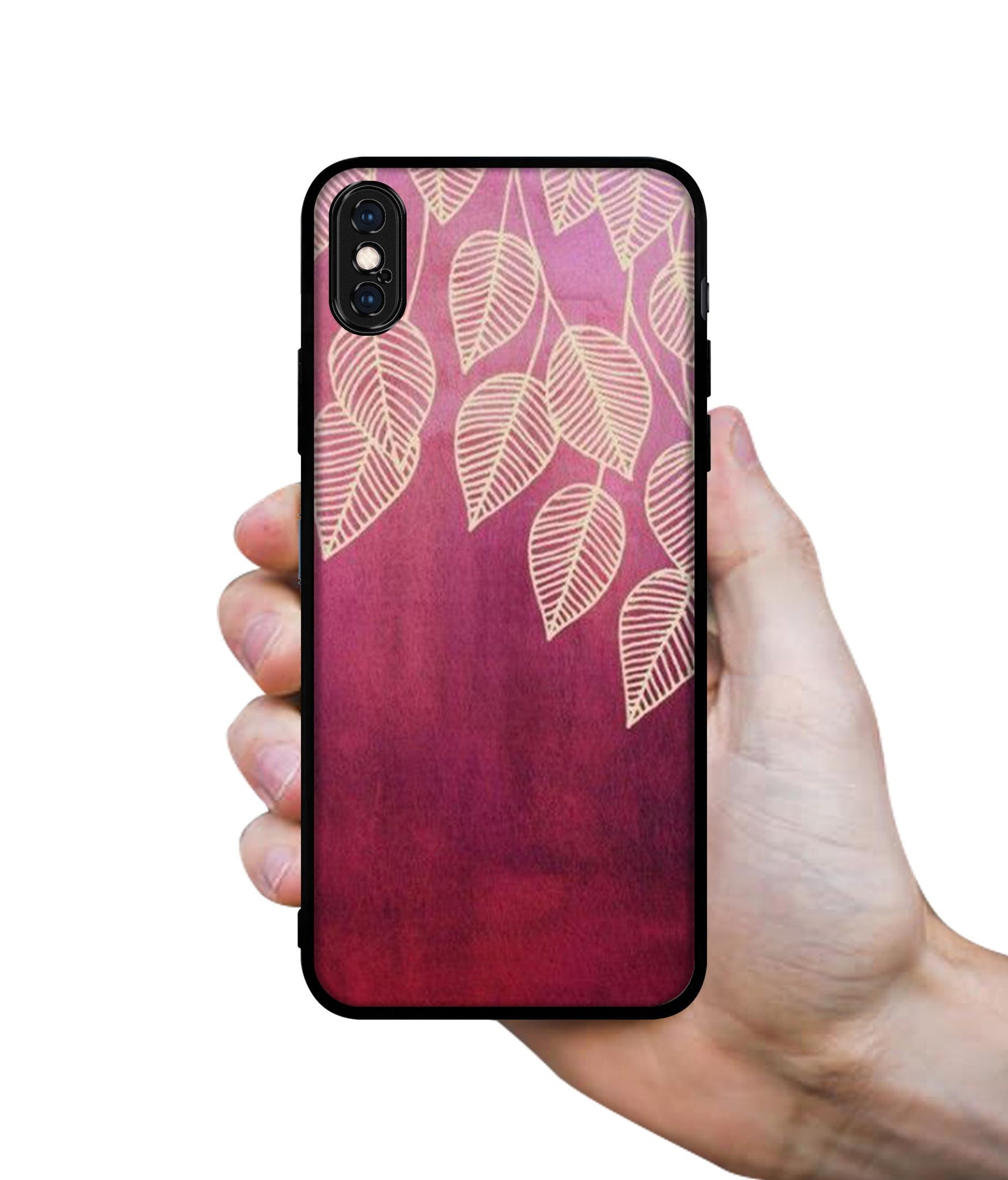 Leaf Pattern Designer 2D Printed Back Case Cover for Apple iPhone X / XS