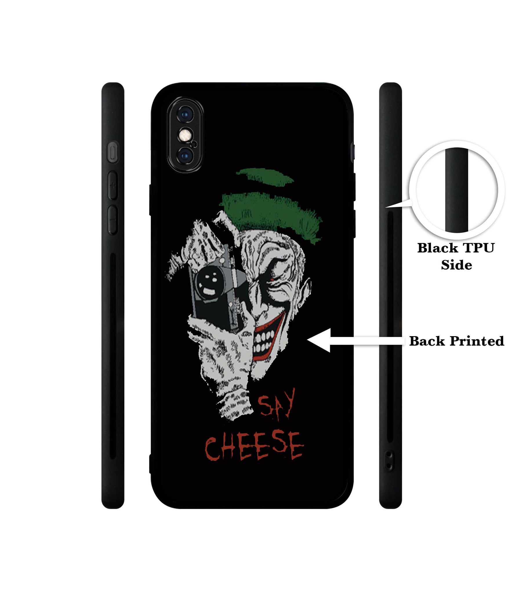 Joker Say Cheese Designer 2D Printed Back Case Cover for Apple iPhone X / XS