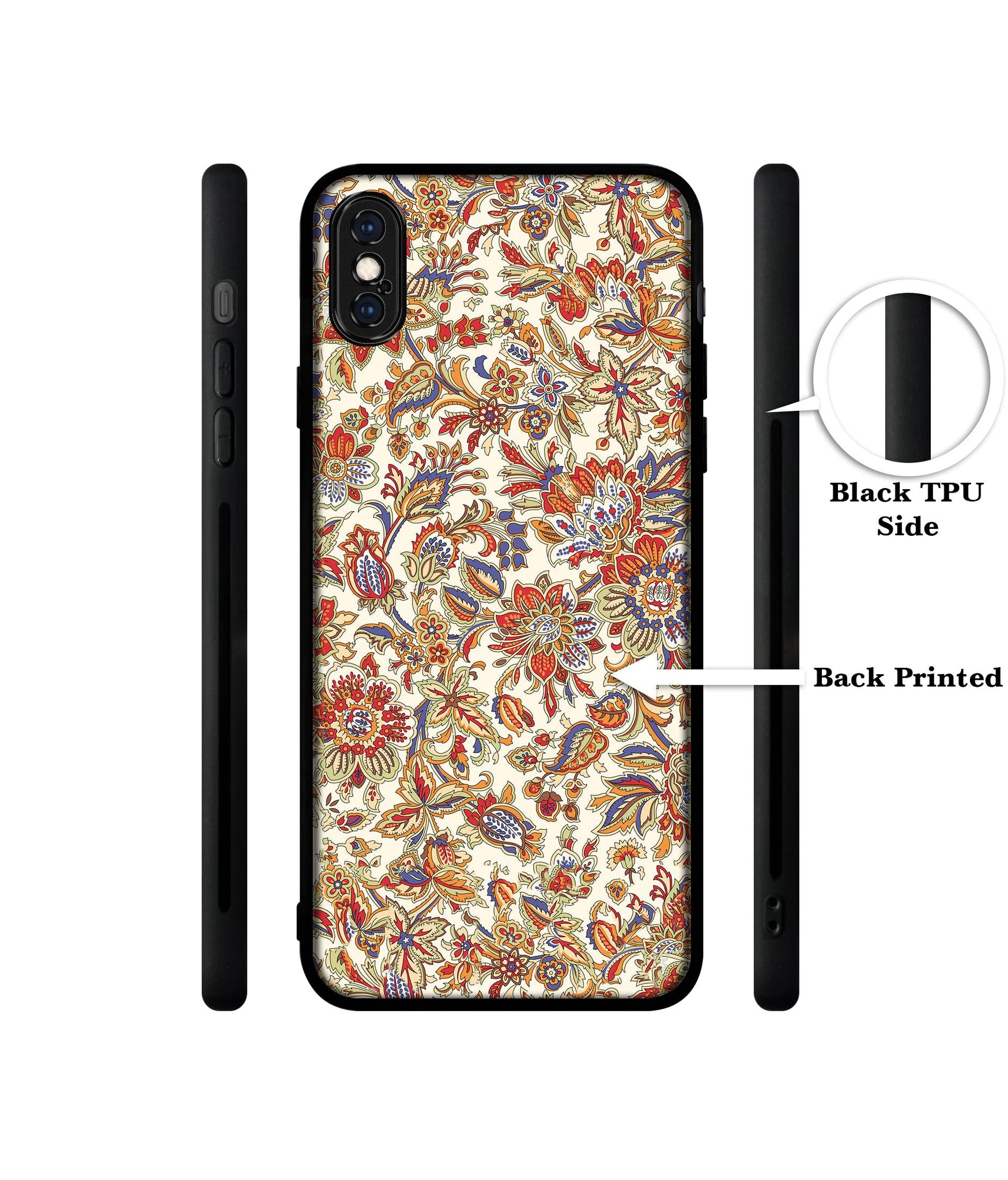 Floral Designer 2D Printed Back Case Cover for Apple iPhone X / XS