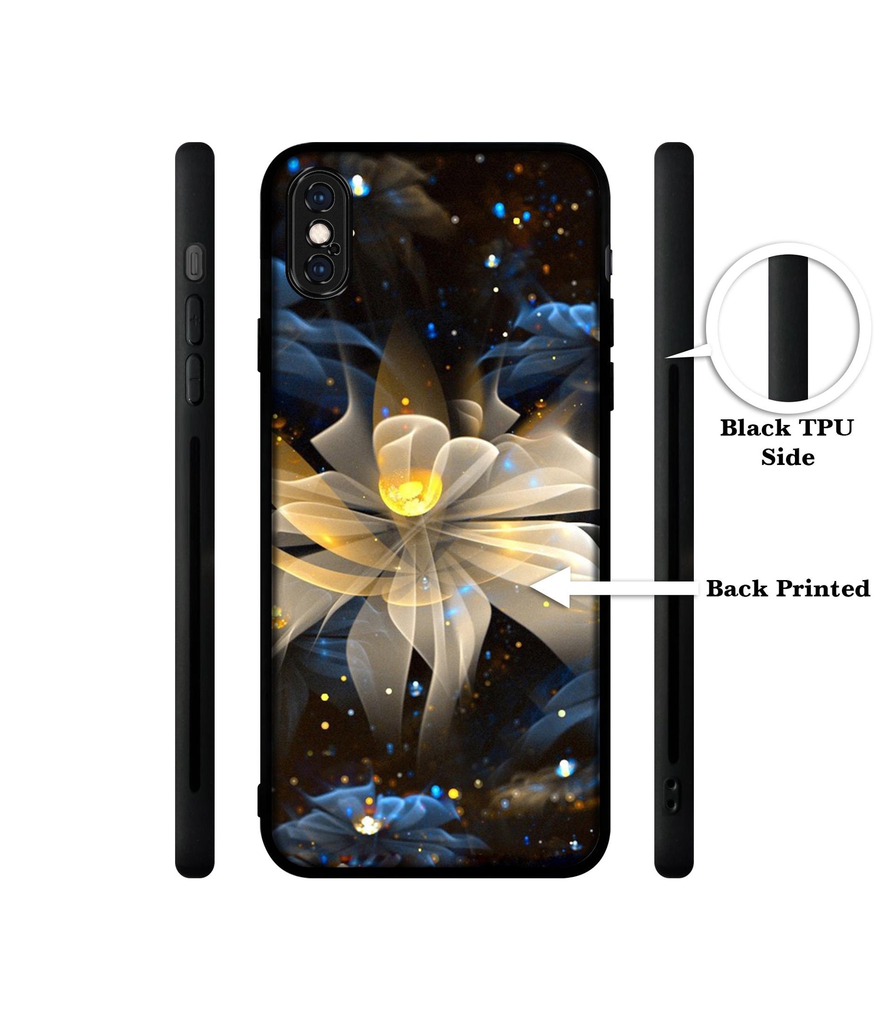 Art Flower Designer 2D Printed Back Case Cover for Apple iPhone X / XS