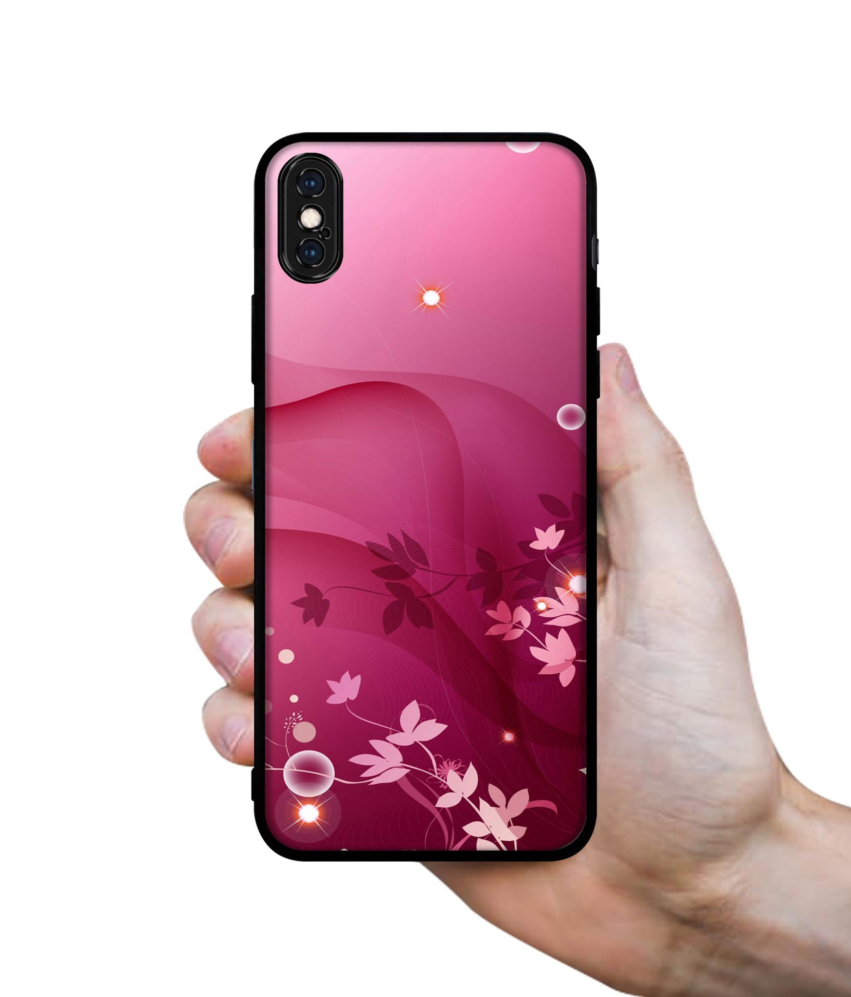 Pink Abstract Designer 2D Printed Back Case Cover for Apple iPhone X / XS