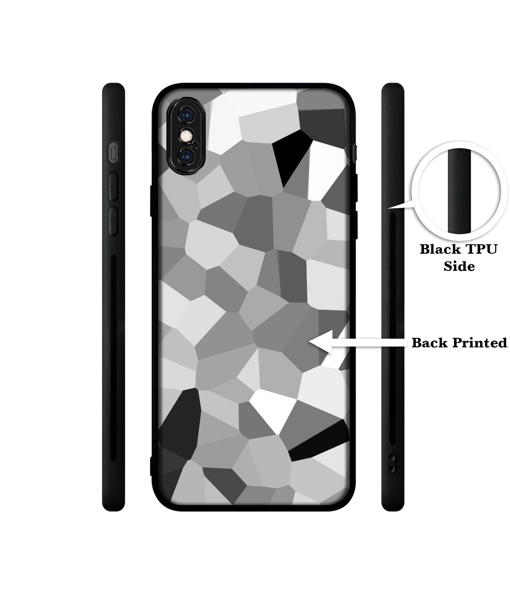 Black & White Mathematical Shape Designer 2D Printed Back Case Cover for Apple iPhone X / XS