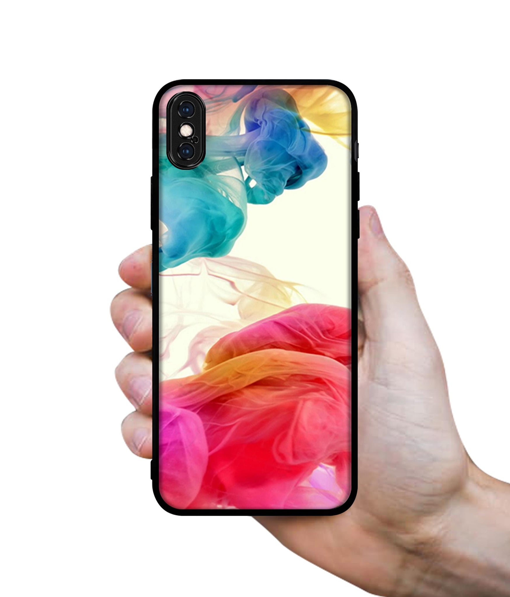Colored Smoke Designer 2D Printed Back Case Cover for Apple iPhone X / XS
