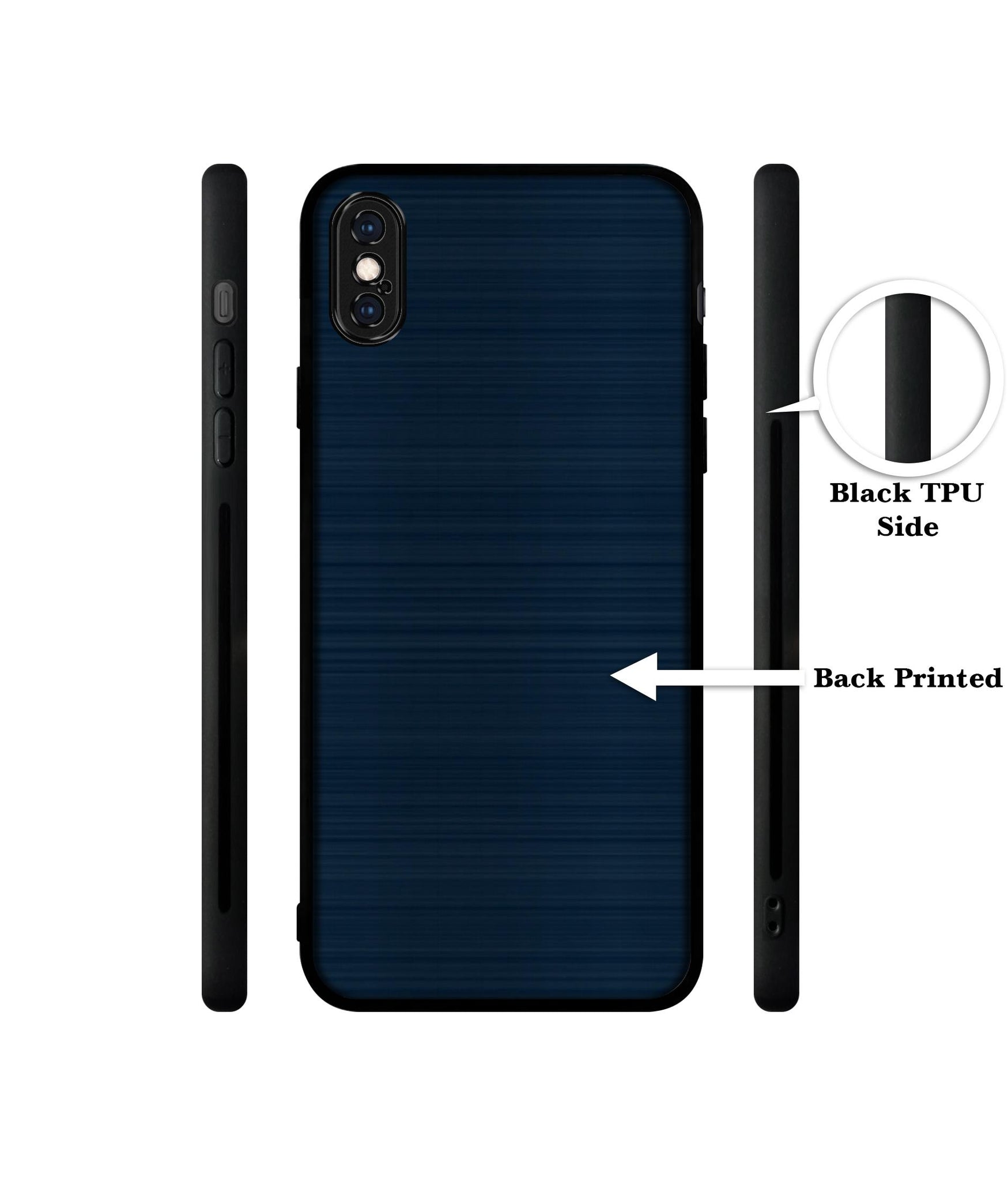 Blue Line Designer 2D Printed Back Case Cover for Apple iPhone X / XS