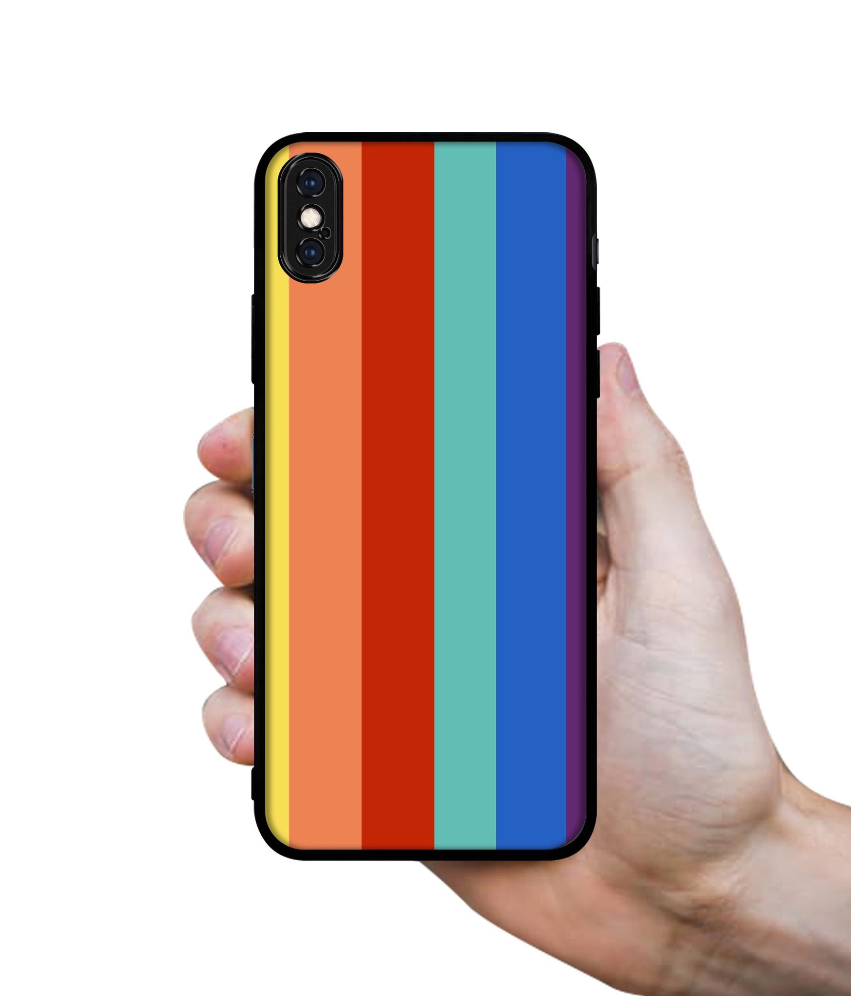 Rainbow Colors Designer 2D Printed Back Case Cover for Apple iPhone X / XS