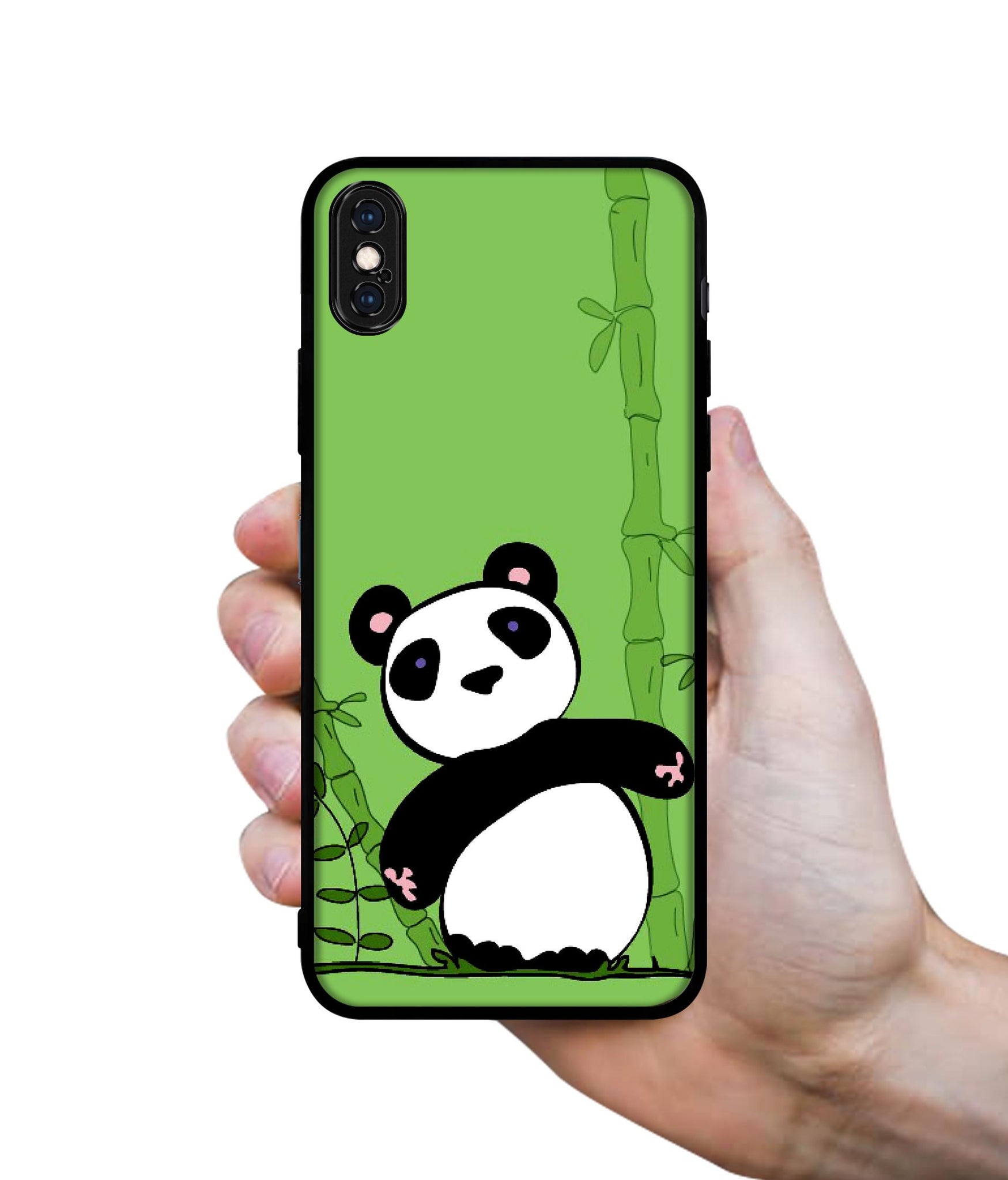 Panda with Bamboo Designer 2D Printed Back Case Cover for Apple iPhone X / XS