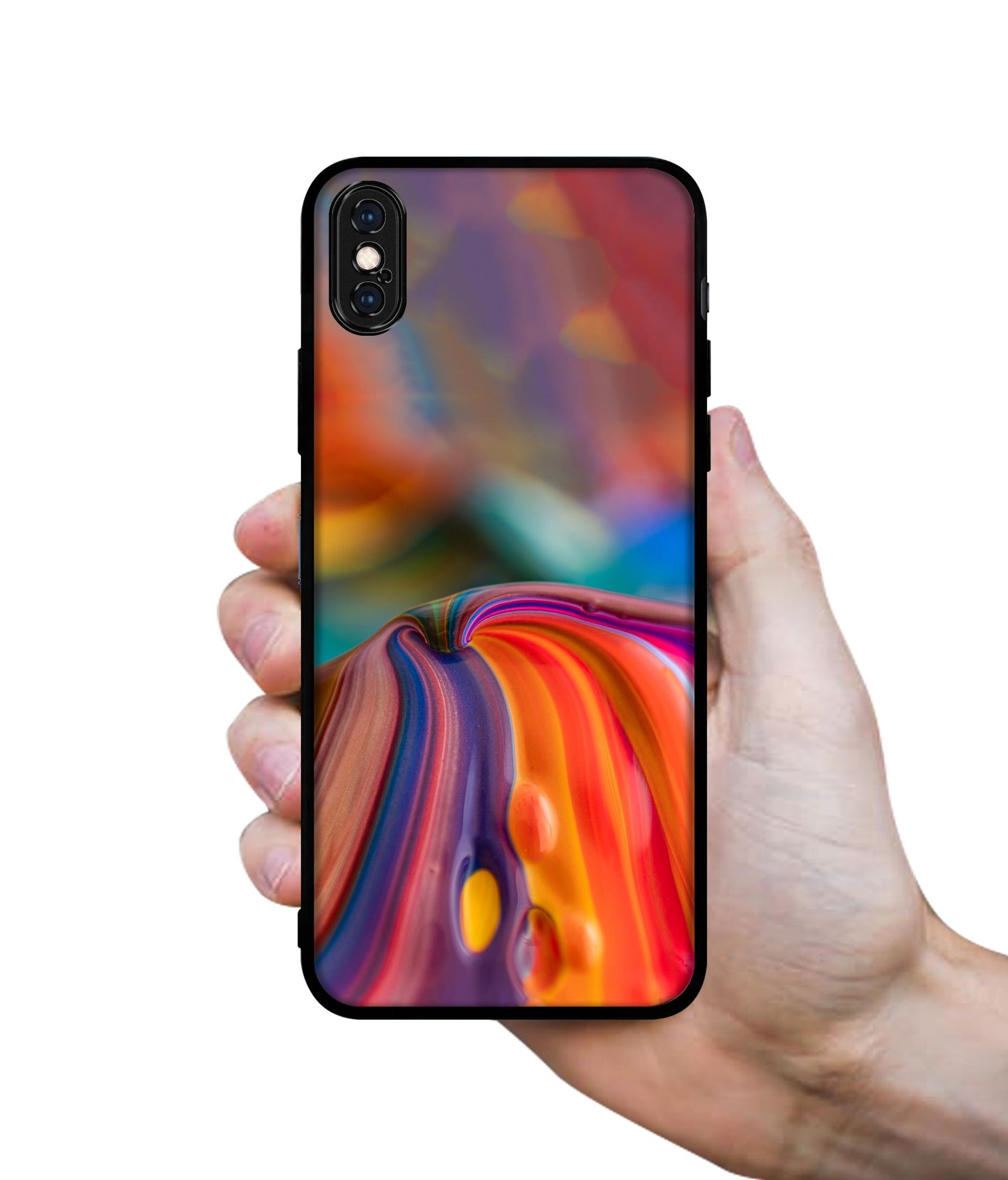 Rainbow Colors Designer 2D Printed Back Case Cover for Apple iPhone X / XS