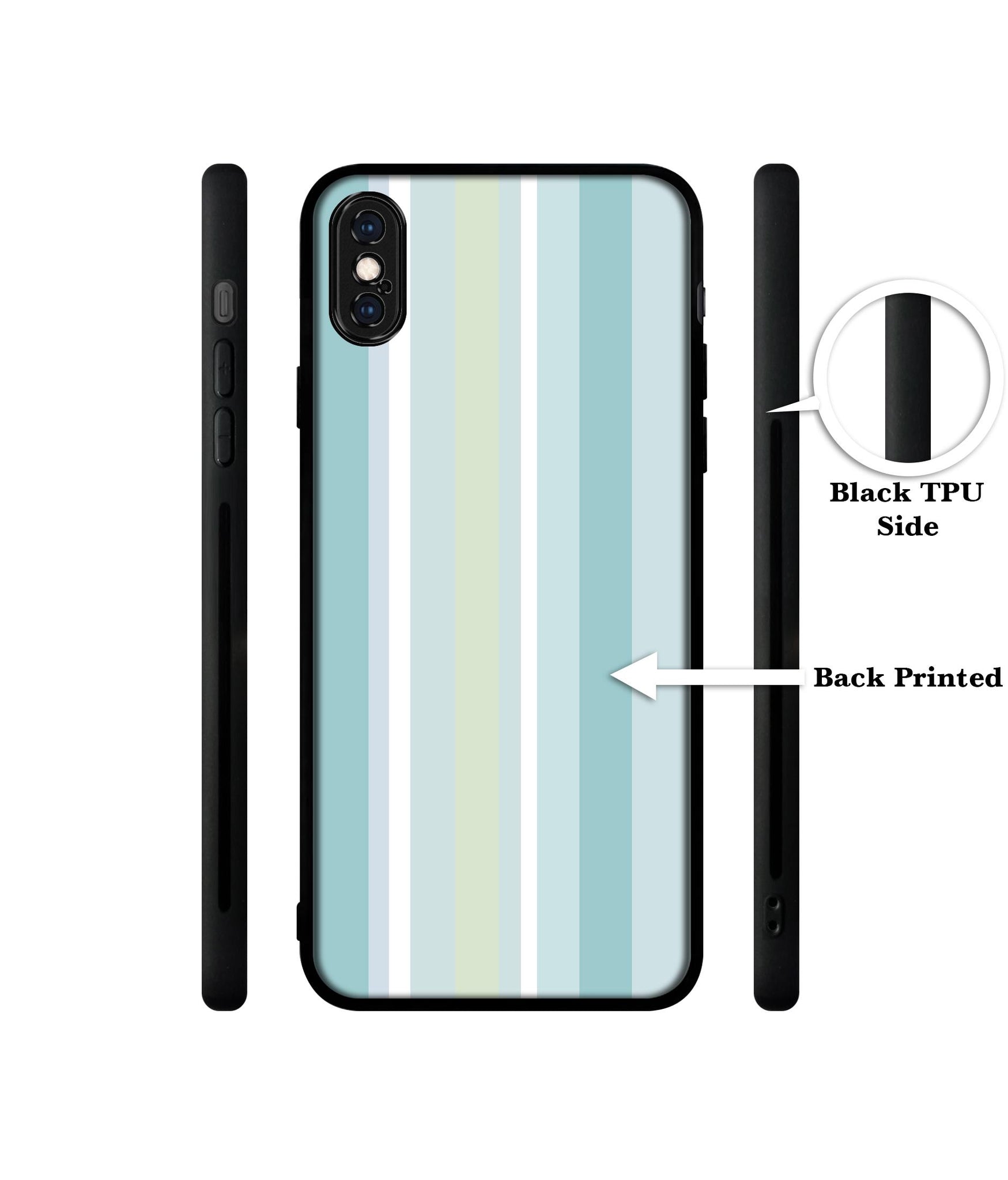 Light Green Stripes Designer 2D Printed Back Case Cover for Apple iPhone X / XS