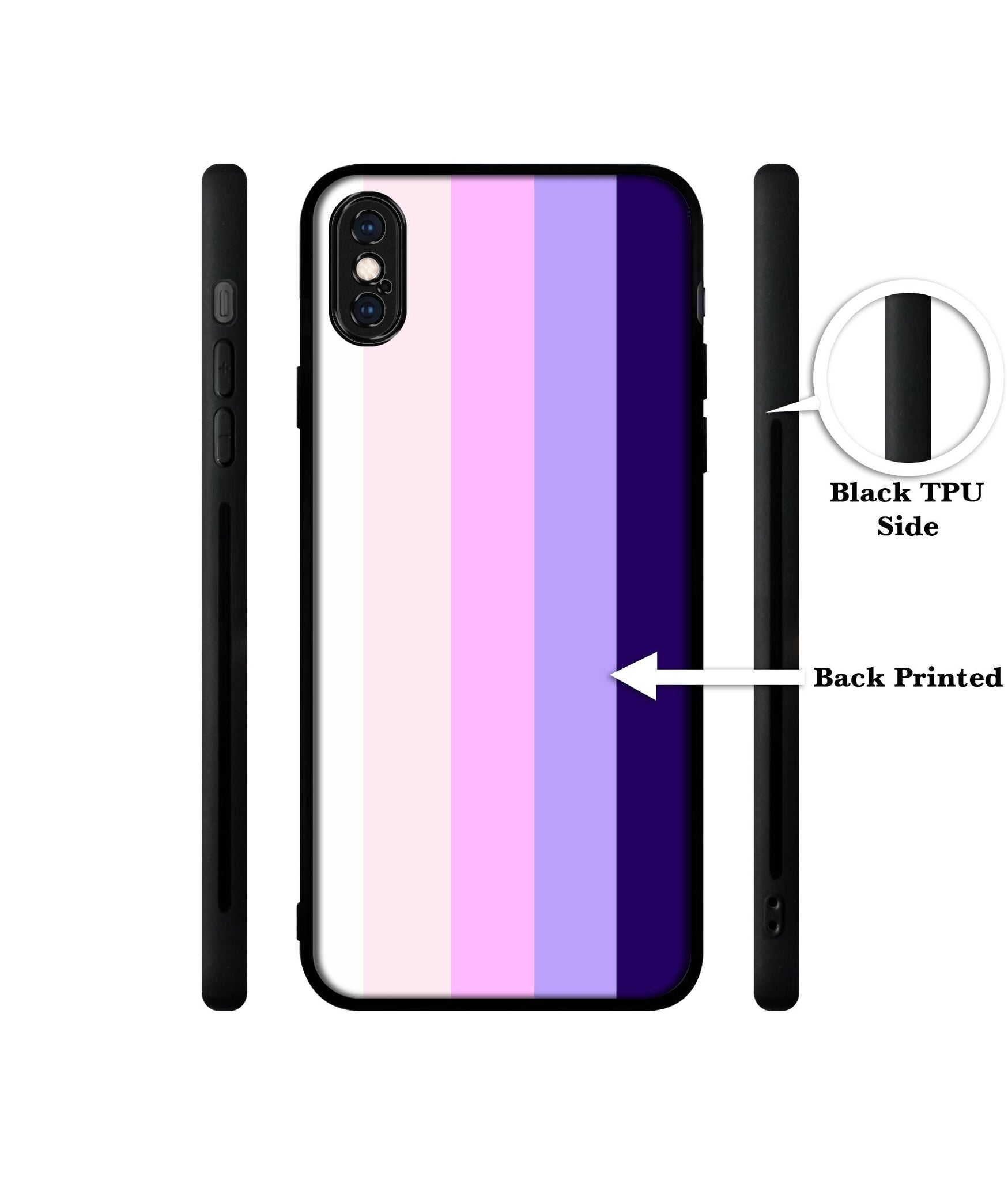 Pink and Purple Lines Designer 2D Printed Back Case Cover for Apple iPhone X / XS