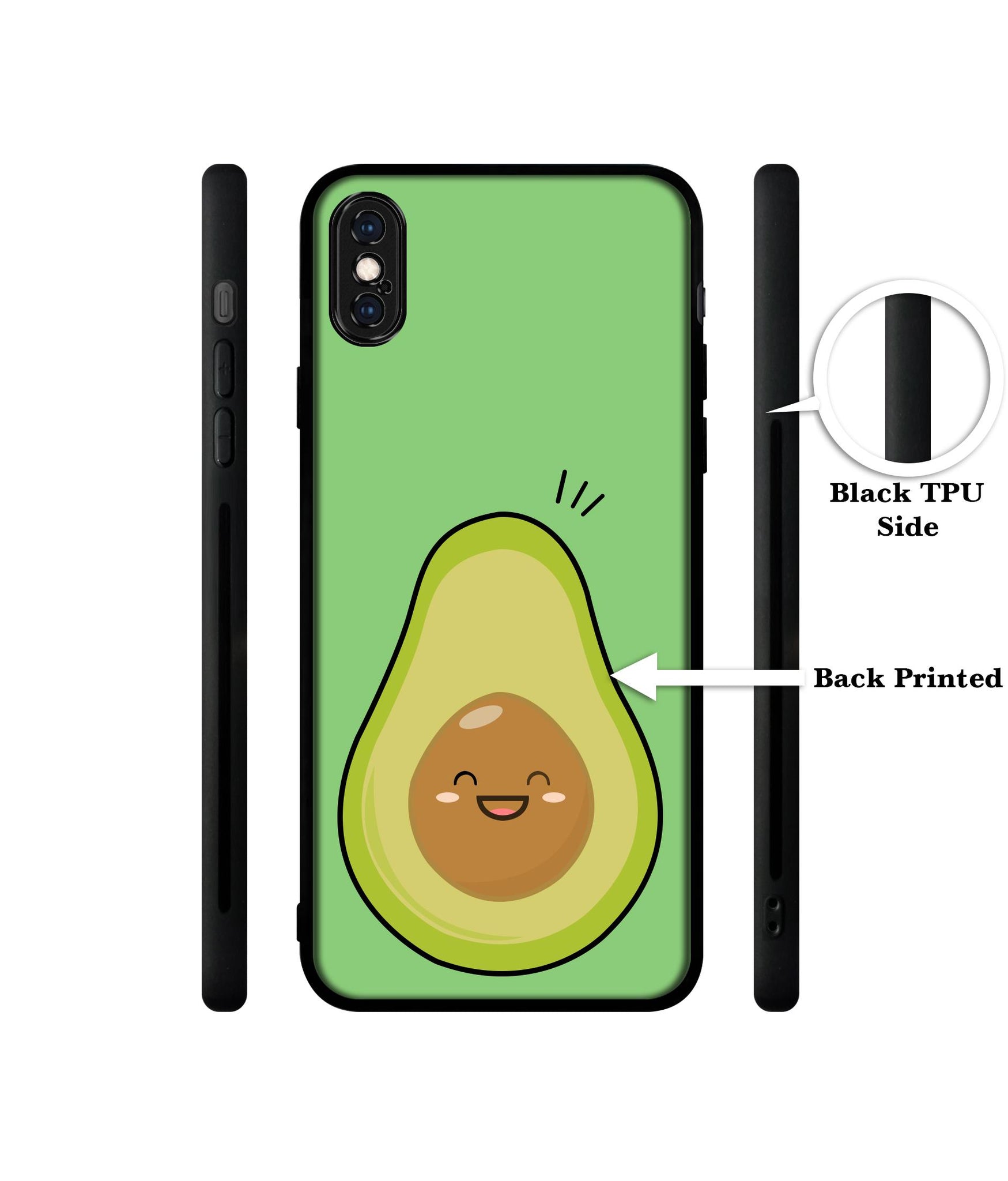 Avocados Designer 2D Printed Back Case Cover for Apple iPhone X / XS