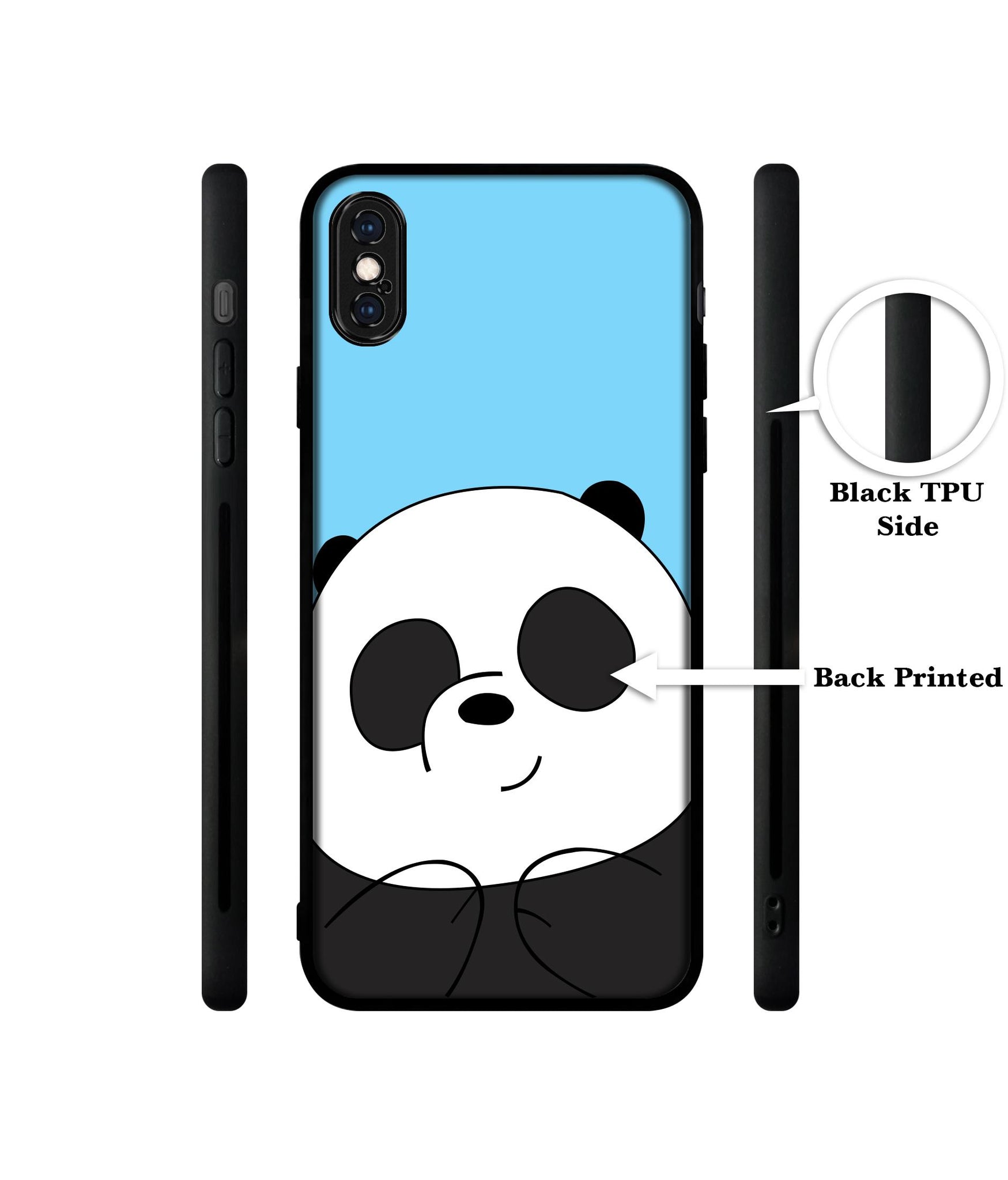 Cute Panda Designer 2D Printed Back Case Cover for Apple iPhone X / XS