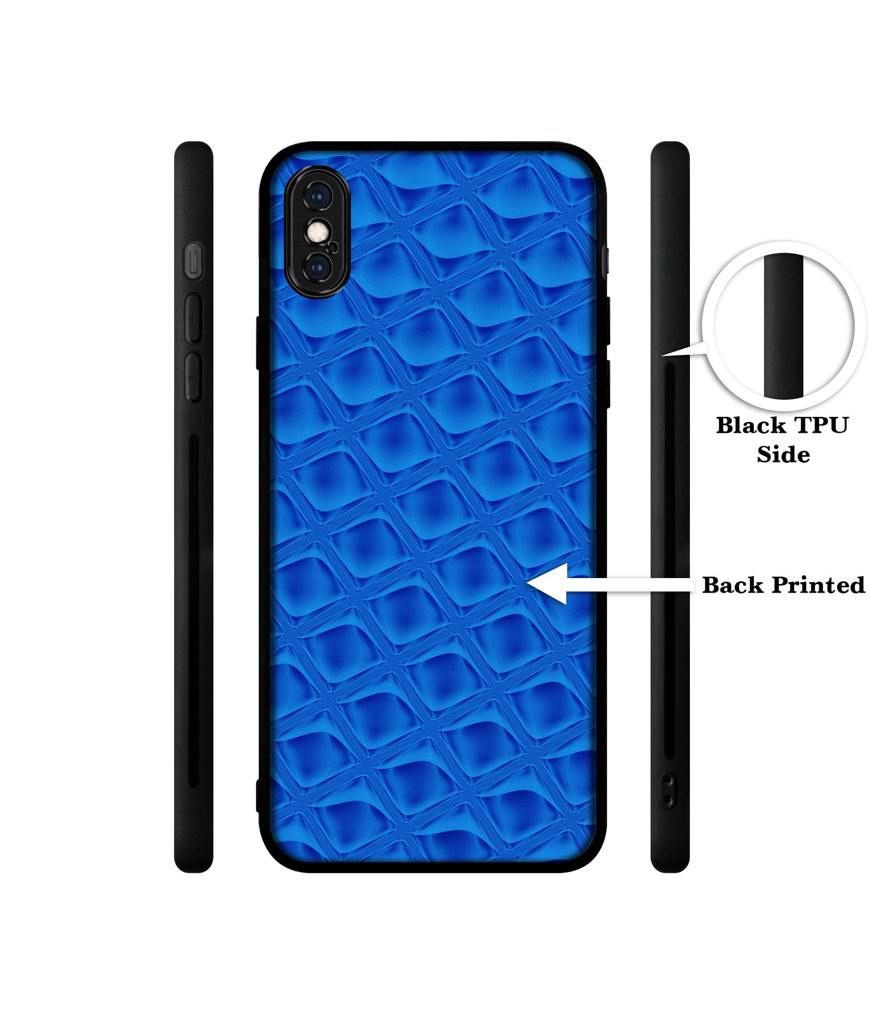 Blue Diamond Designer 2D Printed Back Case Cover for Apple iPhone X / XS