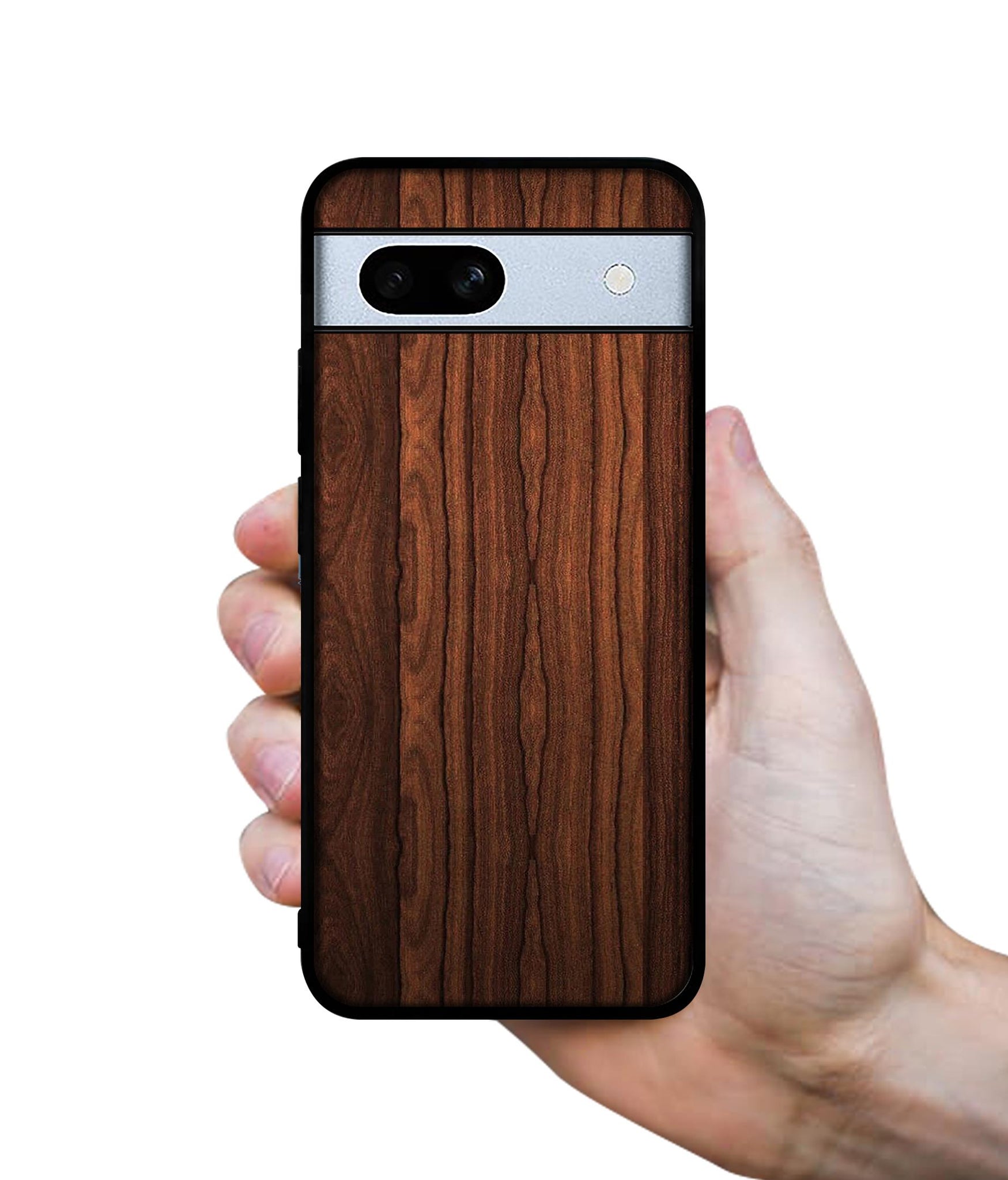 Brown Wooden Texture Designer 2D Printed Back Case Cover for Google Pixel 7A 5G