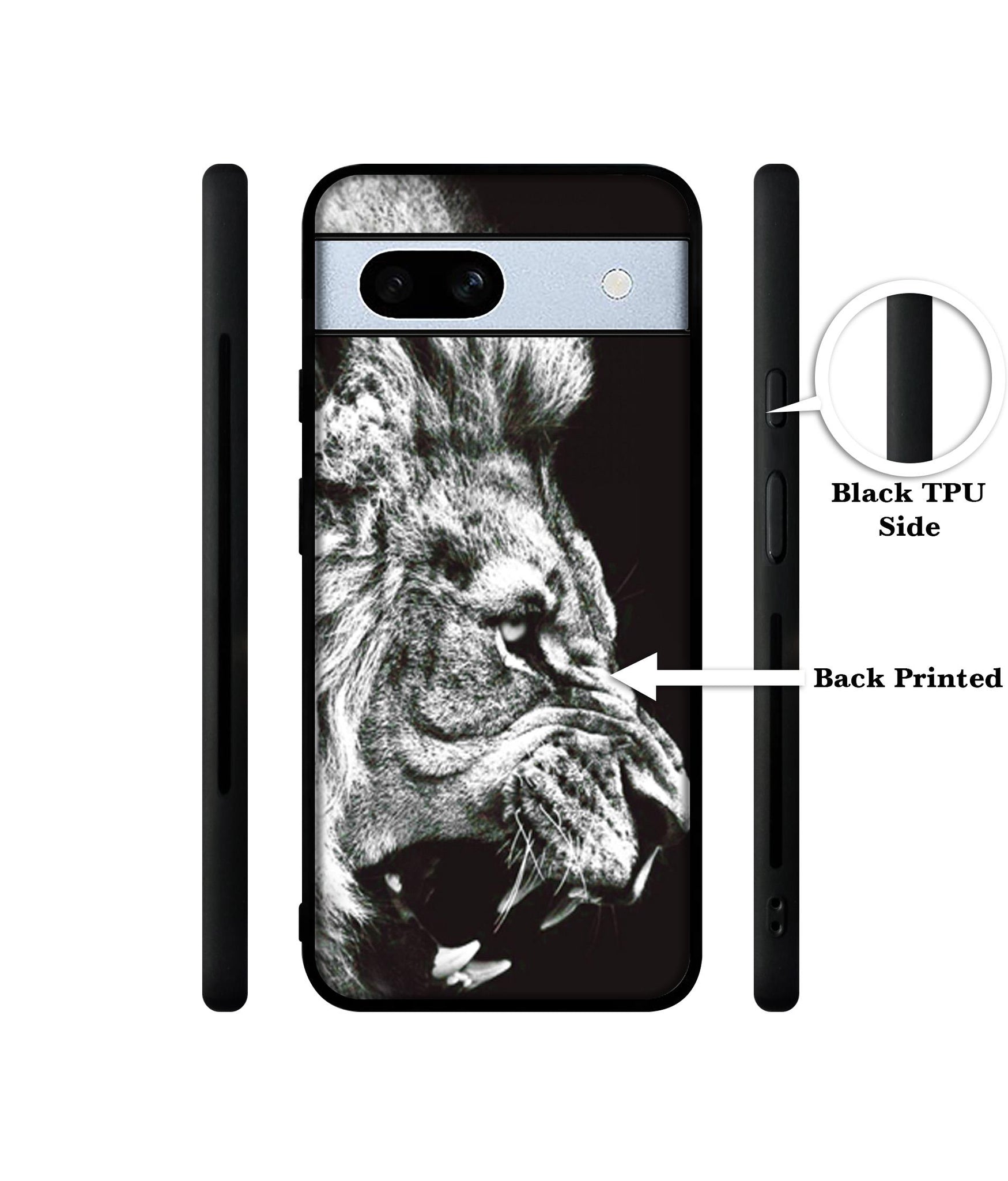 Angry Lion Designer 2D Printed Back Case Cover for Google Pixel 7A 5G